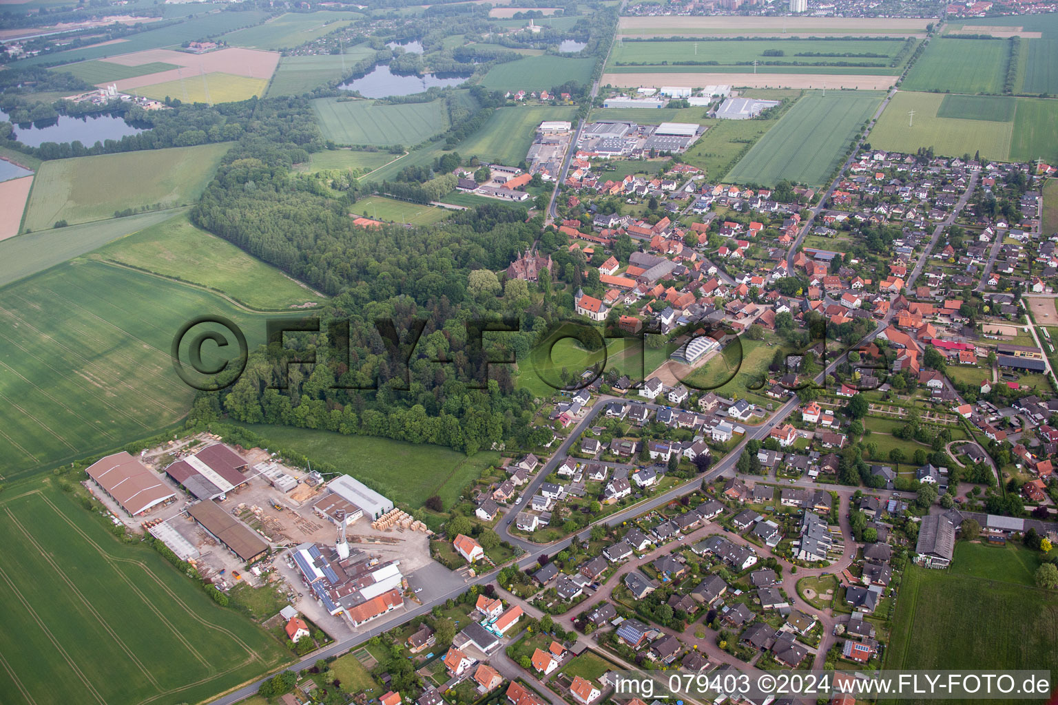 Vue aérienne de Quartier Hastenbeck in Hameln dans le département Basse-Saxe, Allemagne