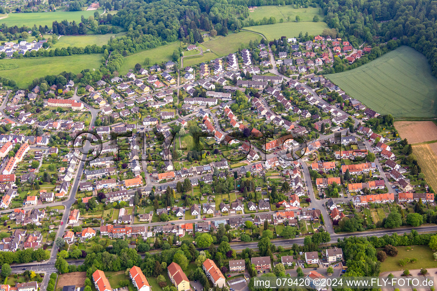 Vue aérienne de Hameln dans le département Basse-Saxe, Allemagne