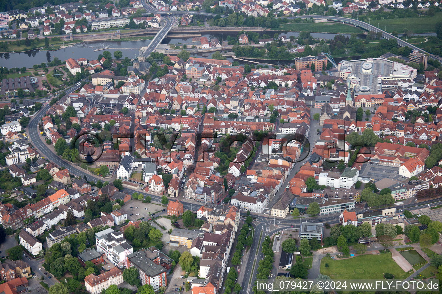 Hameln dans le département Basse-Saxe, Allemagne d'en haut