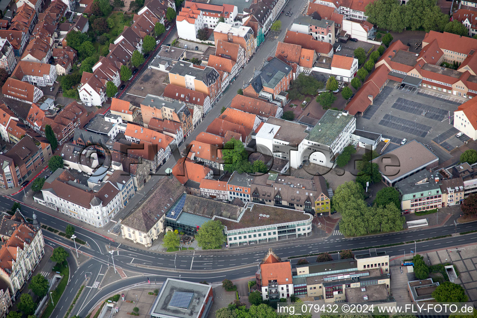 Hameln dans le département Basse-Saxe, Allemagne vue d'en haut