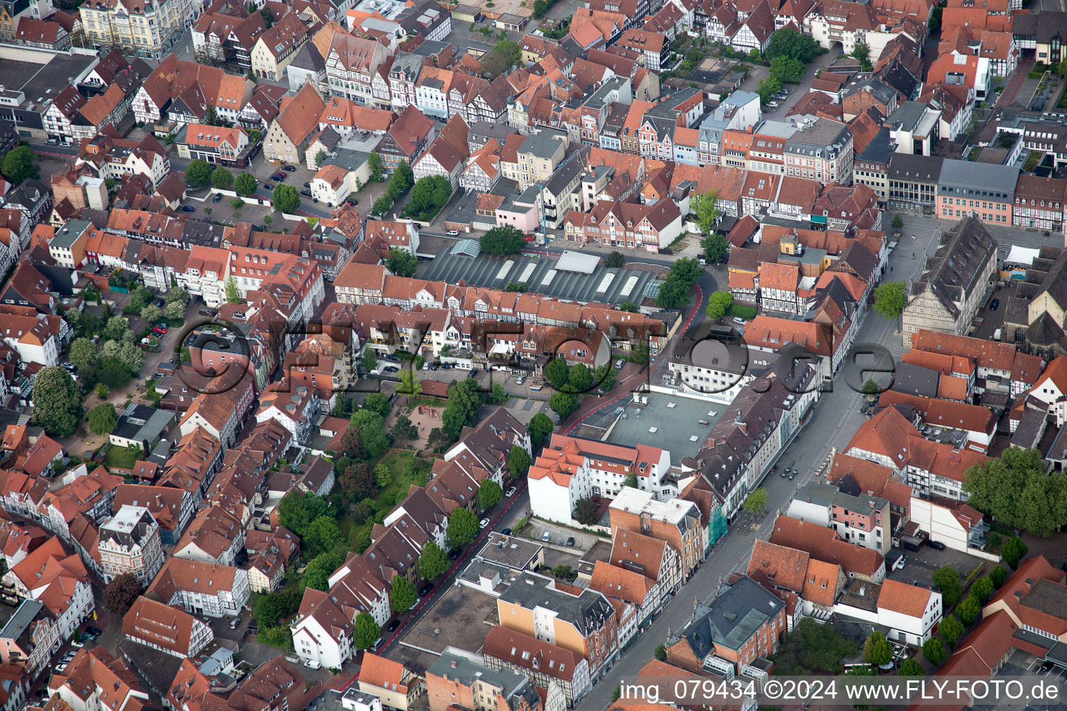 Vue d'oiseau de Hameln dans le département Basse-Saxe, Allemagne