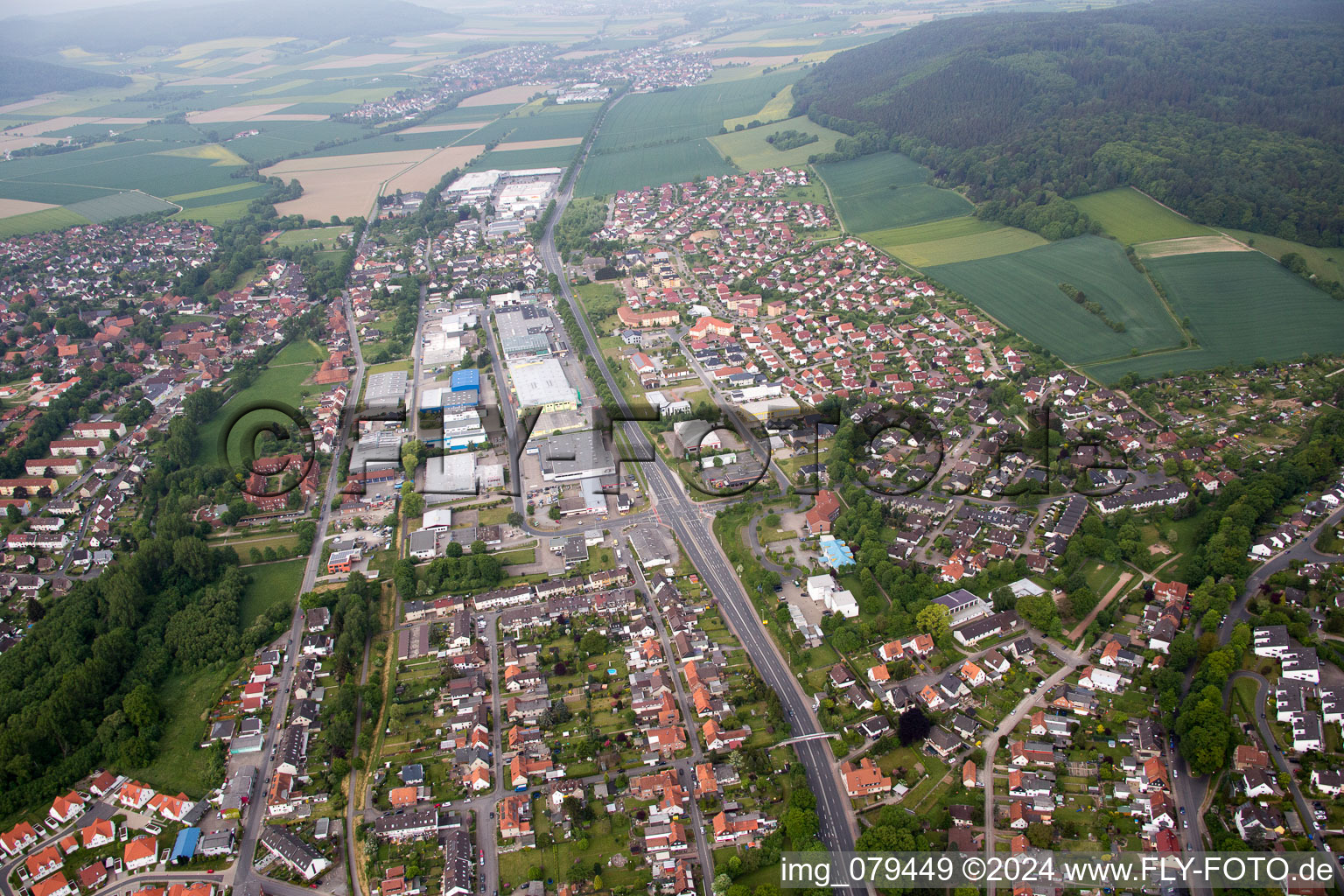 Vue aérienne de Quartier Wangelist in Hameln dans le département Basse-Saxe, Allemagne