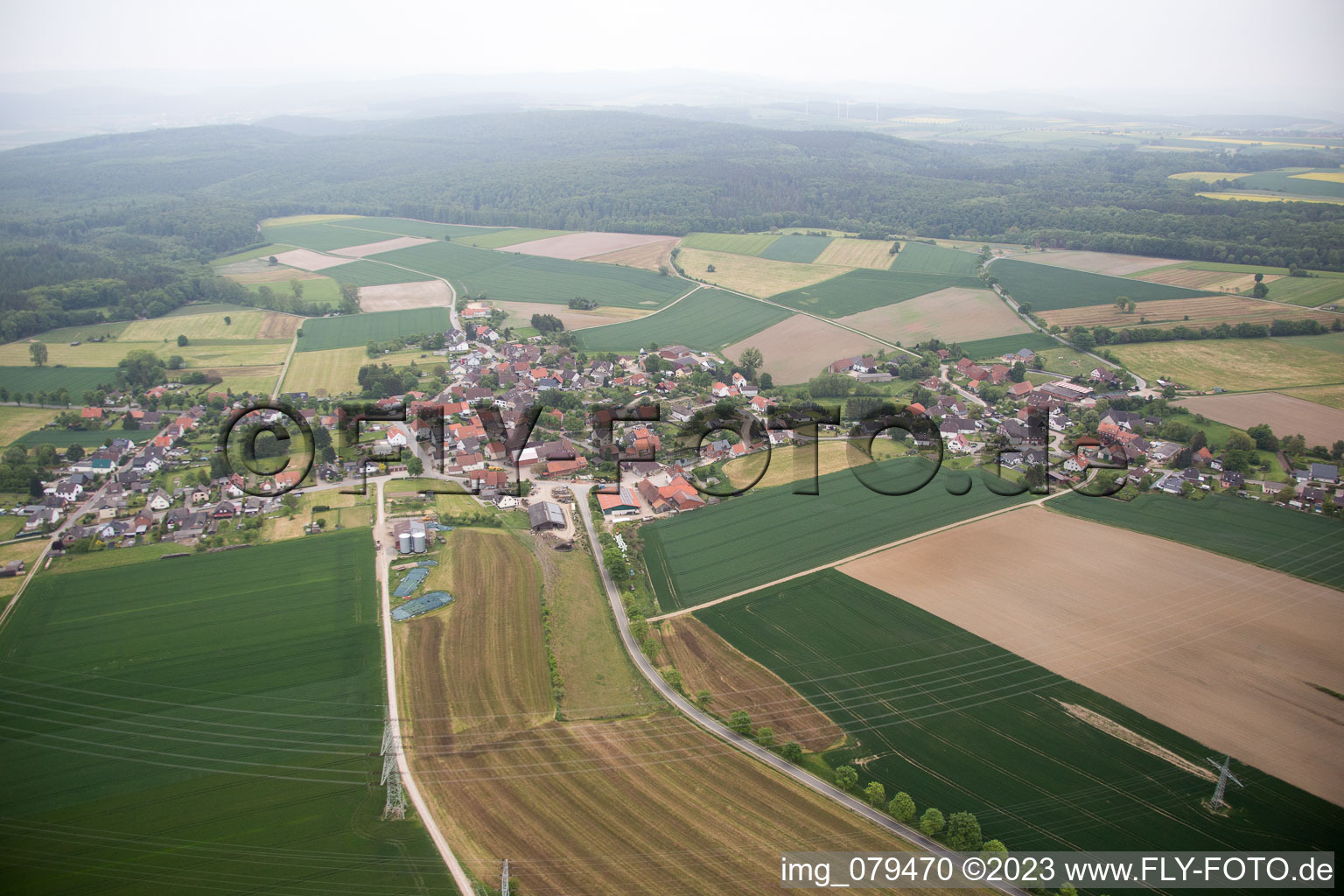 Vue aérienne de Lüntorf dans le département Basse-Saxe, Allemagne