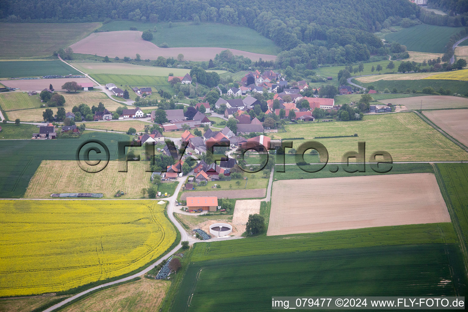 Vue aérienne de Meiborssen dans le département Basse-Saxe, Allemagne