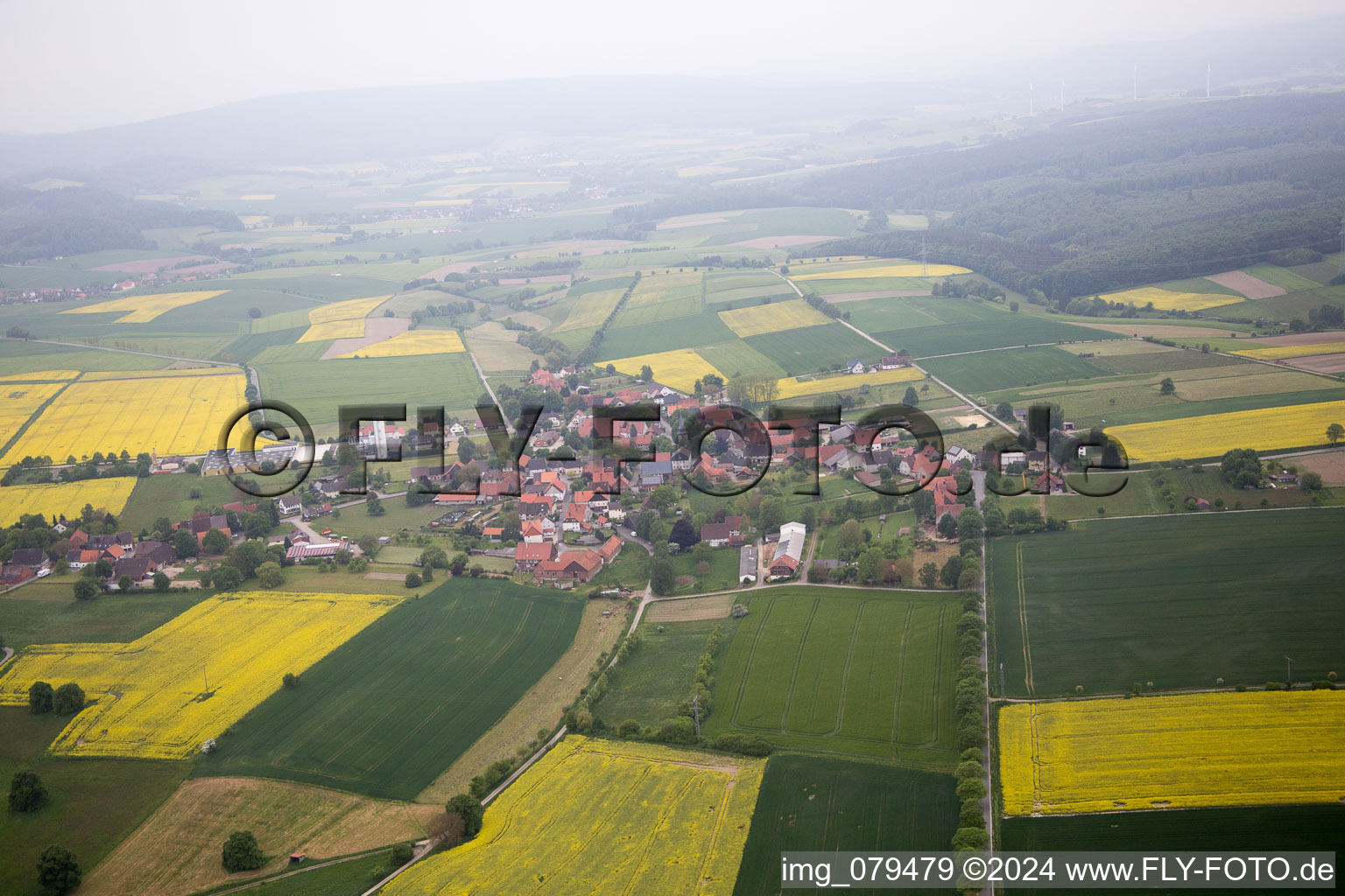 Vue aérienne de Vählbruch à Meiborssen dans le département Basse-Saxe, Allemagne