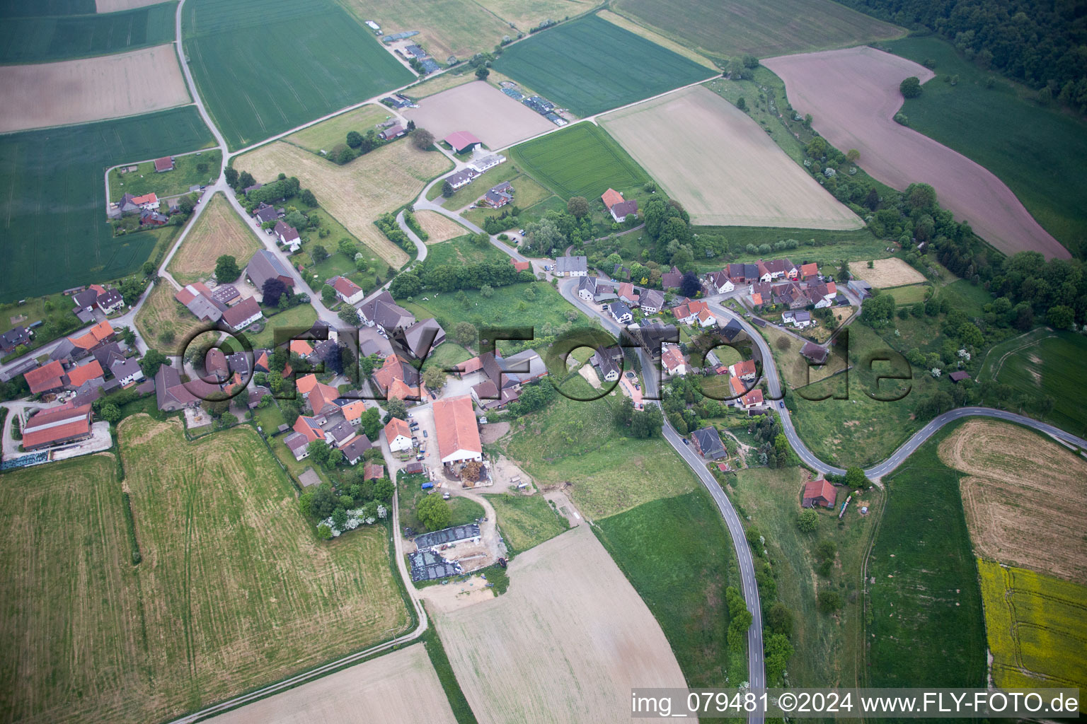 Vue aérienne de Meiborssen dans le département Basse-Saxe, Allemagne