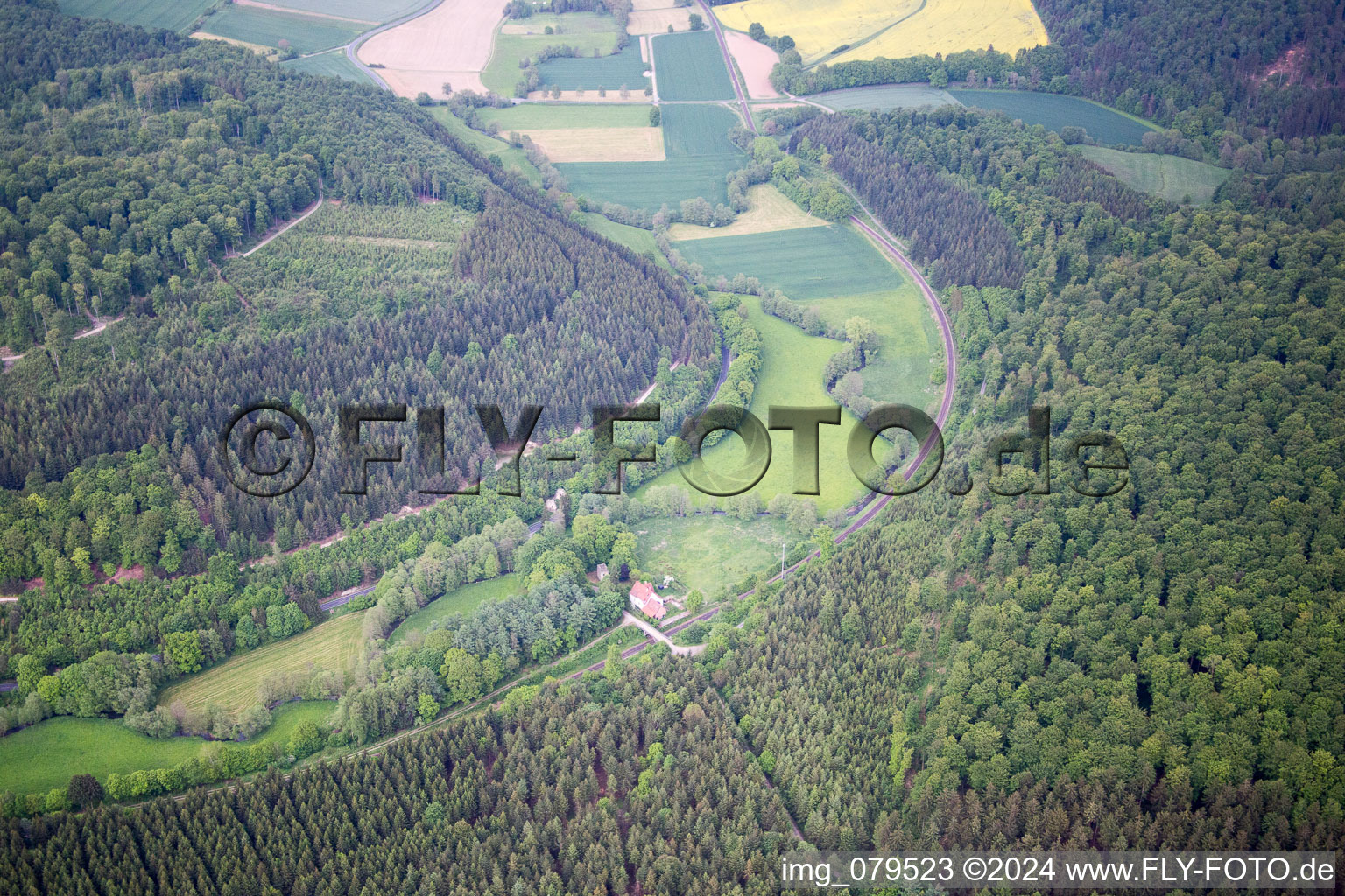 Vue aérienne de Eberhausen dans le département Basse-Saxe, Allemagne