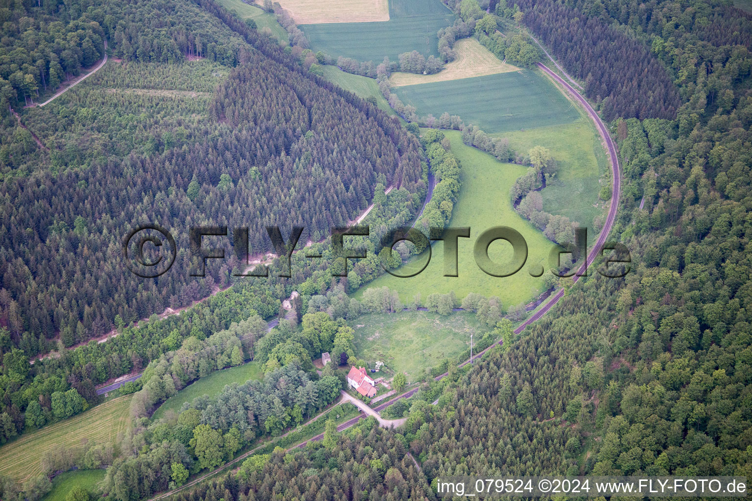 Vue aérienne de Eberhausen dans le département Basse-Saxe, Allemagne