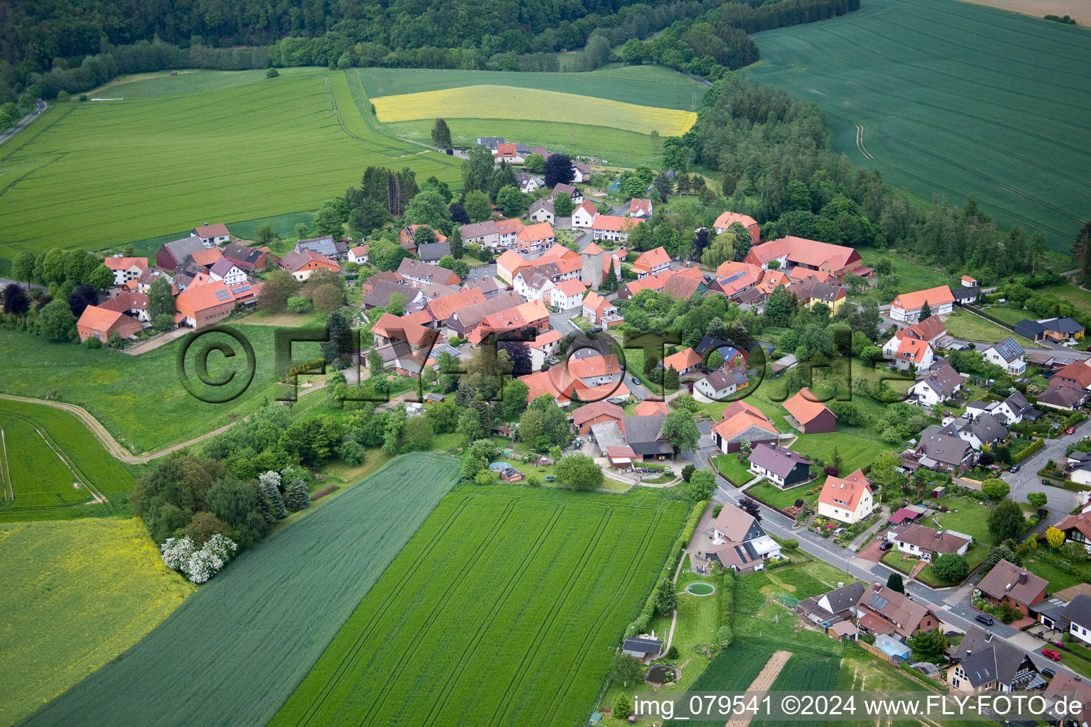 Eberhausen dans le département Basse-Saxe, Allemagne depuis l'avion