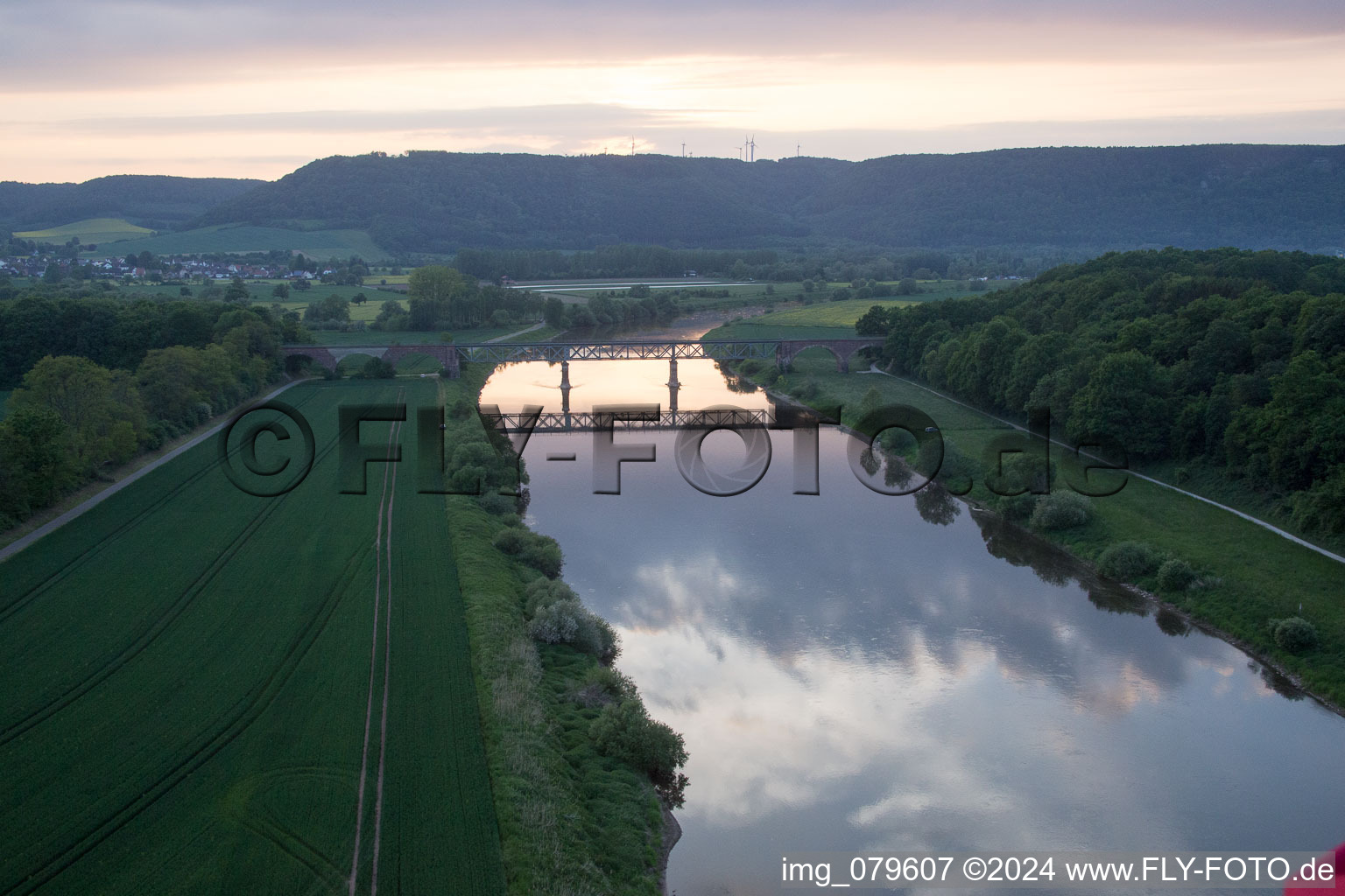 Enregistrement par drone de Fürstenberg dans le département Basse-Saxe, Allemagne