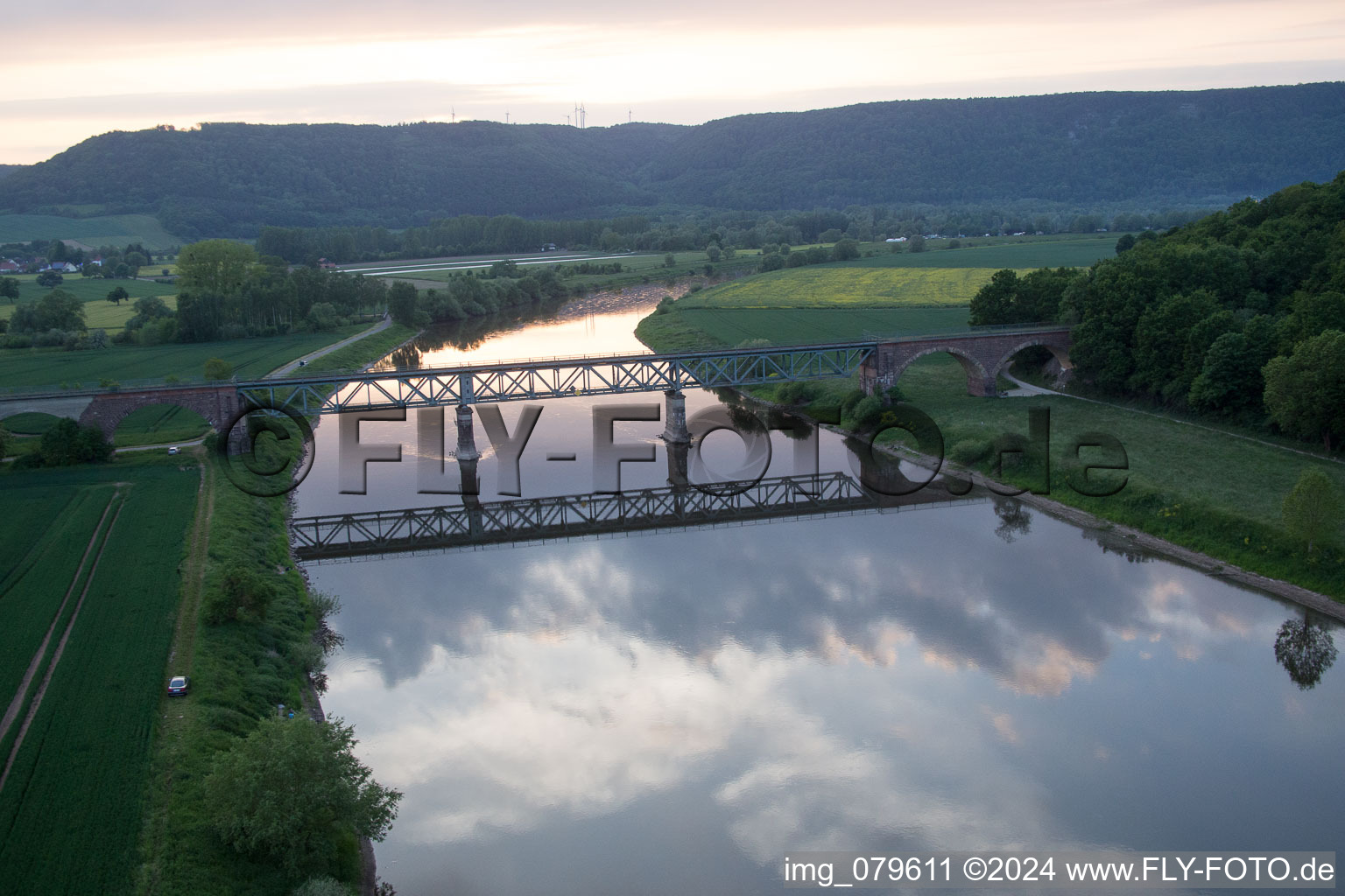 Image drone de Fürstenberg dans le département Basse-Saxe, Allemagne