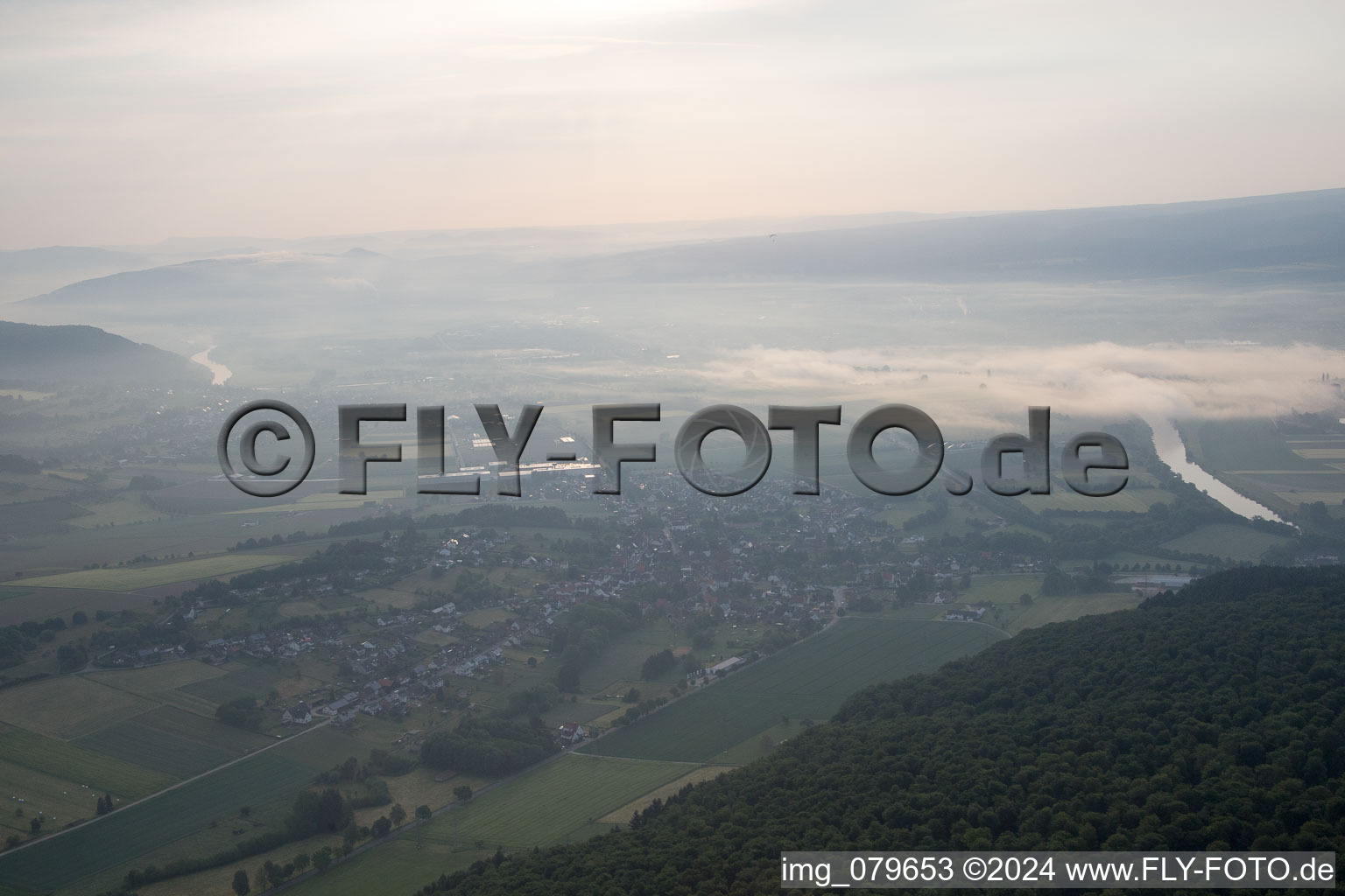 Vue aérienne de Thonenburg dans le département Rhénanie du Nord-Westphalie, Allemagne