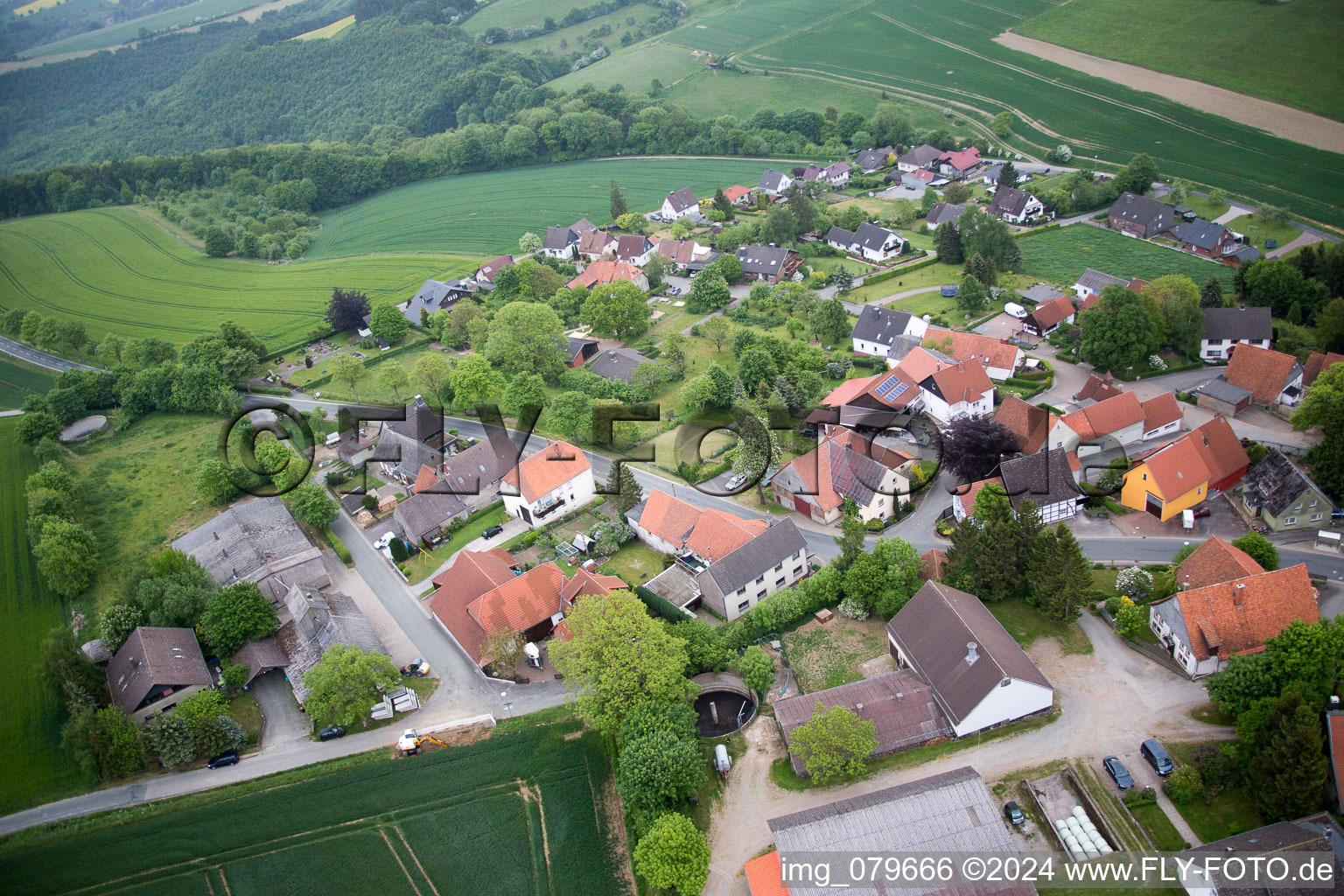 Vue aérienne de Kleinenberg dans le département Basse-Saxe, Allemagne