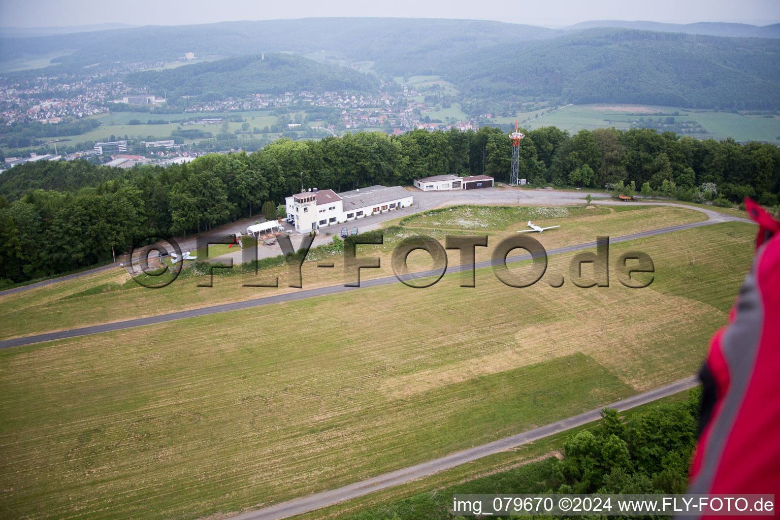 Photographie aérienne de Aérodrome à Bad Pyrmont dans le département Basse-Saxe, Allemagne