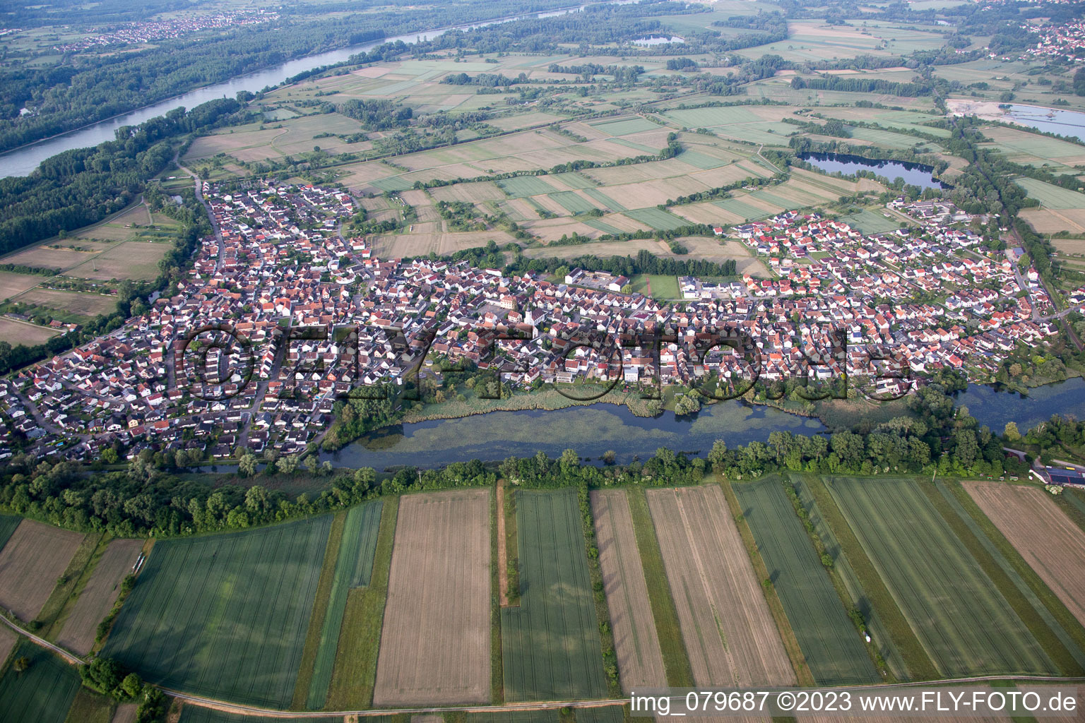 Photographie aérienne de Neuburg dans le département Rhénanie-Palatinat, Allemagne
