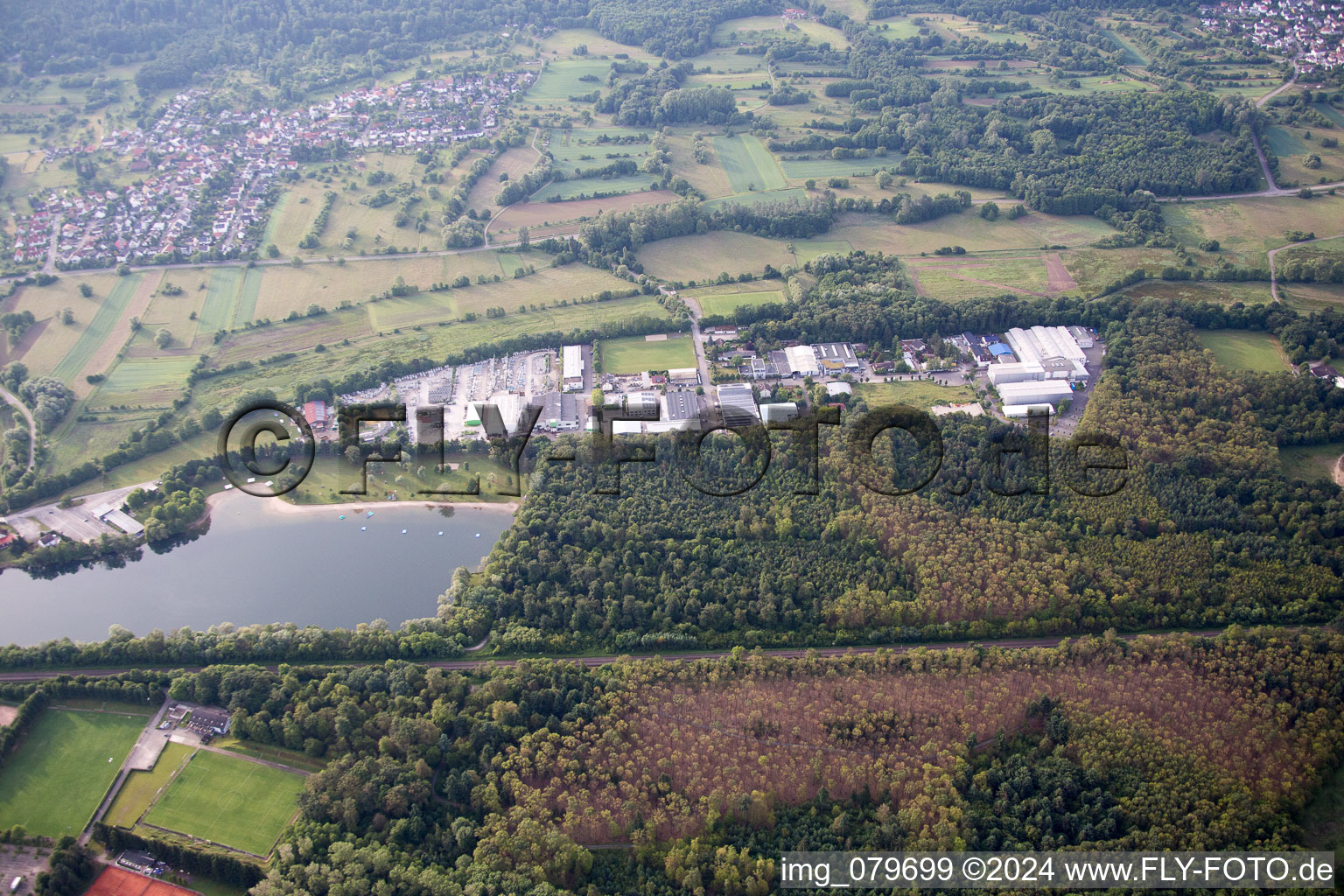 Photographie aérienne de Quartier Bruchhausen in Ettlingen dans le département Bade-Wurtemberg, Allemagne