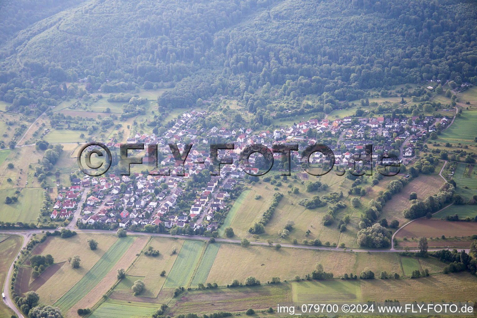 Vue aérienne de Quartier Oberweier in Ettlingen dans le département Bade-Wurtemberg, Allemagne