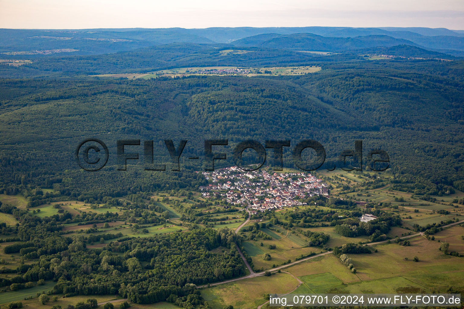 Vue aérienne de Quartier Sulzbach in Malsch dans le département Bade-Wurtemberg, Allemagne