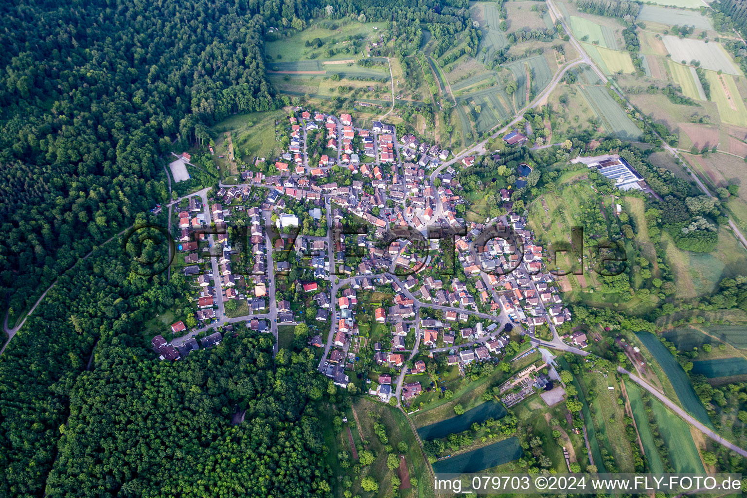 Vue aérienne de Quartier Sulzbach in Malsch dans le département Bade-Wurtemberg, Allemagne