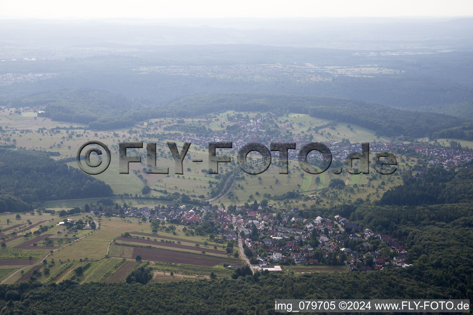 Quartier Schöllbronn in Ettlingen dans le département Bade-Wurtemberg, Allemagne d'en haut