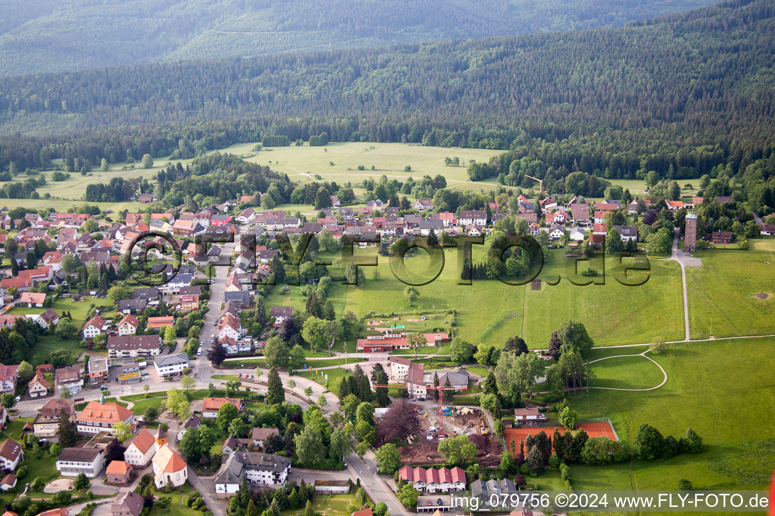 Dobel dans le département Bade-Wurtemberg, Allemagne vue d'en haut