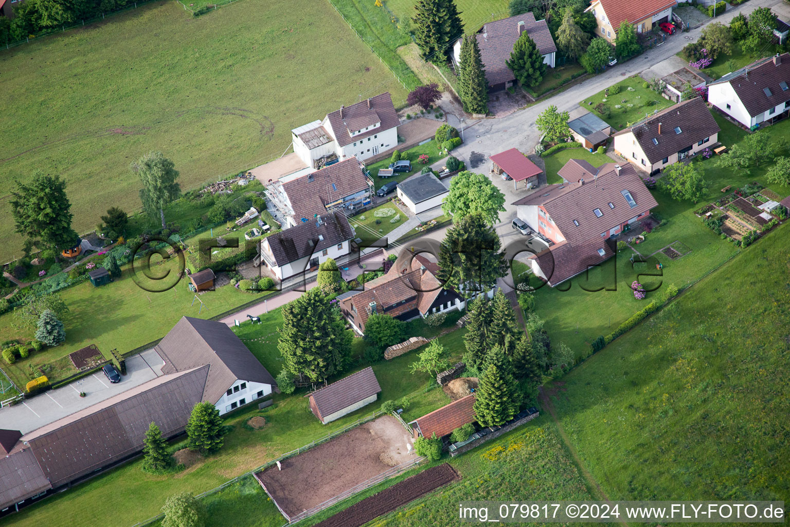 Goujon Dobel à Dobel dans le département Bade-Wurtemberg, Allemagne du point de vue du drone