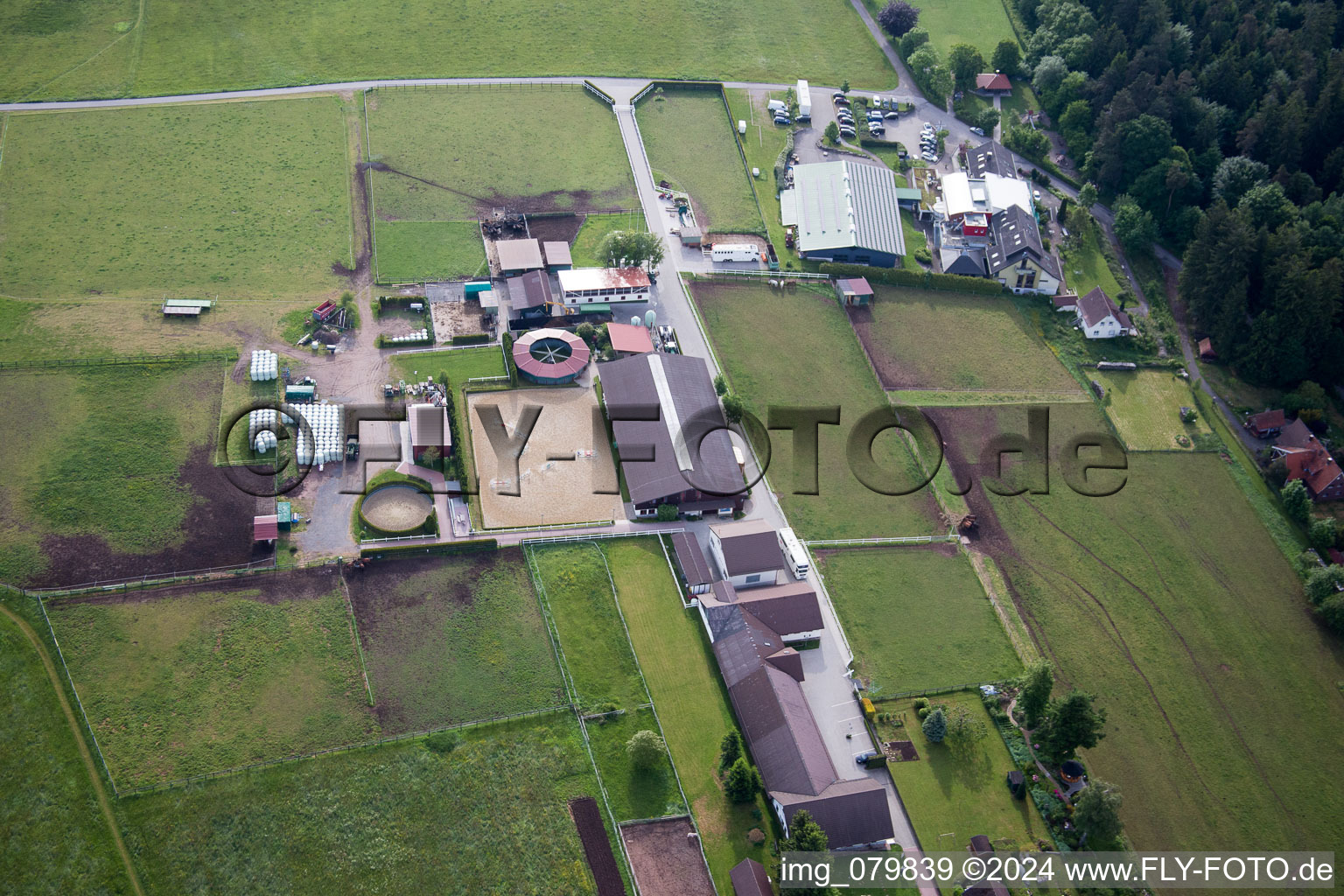 Goujon Dobel à Dobel dans le département Bade-Wurtemberg, Allemagne depuis l'avion