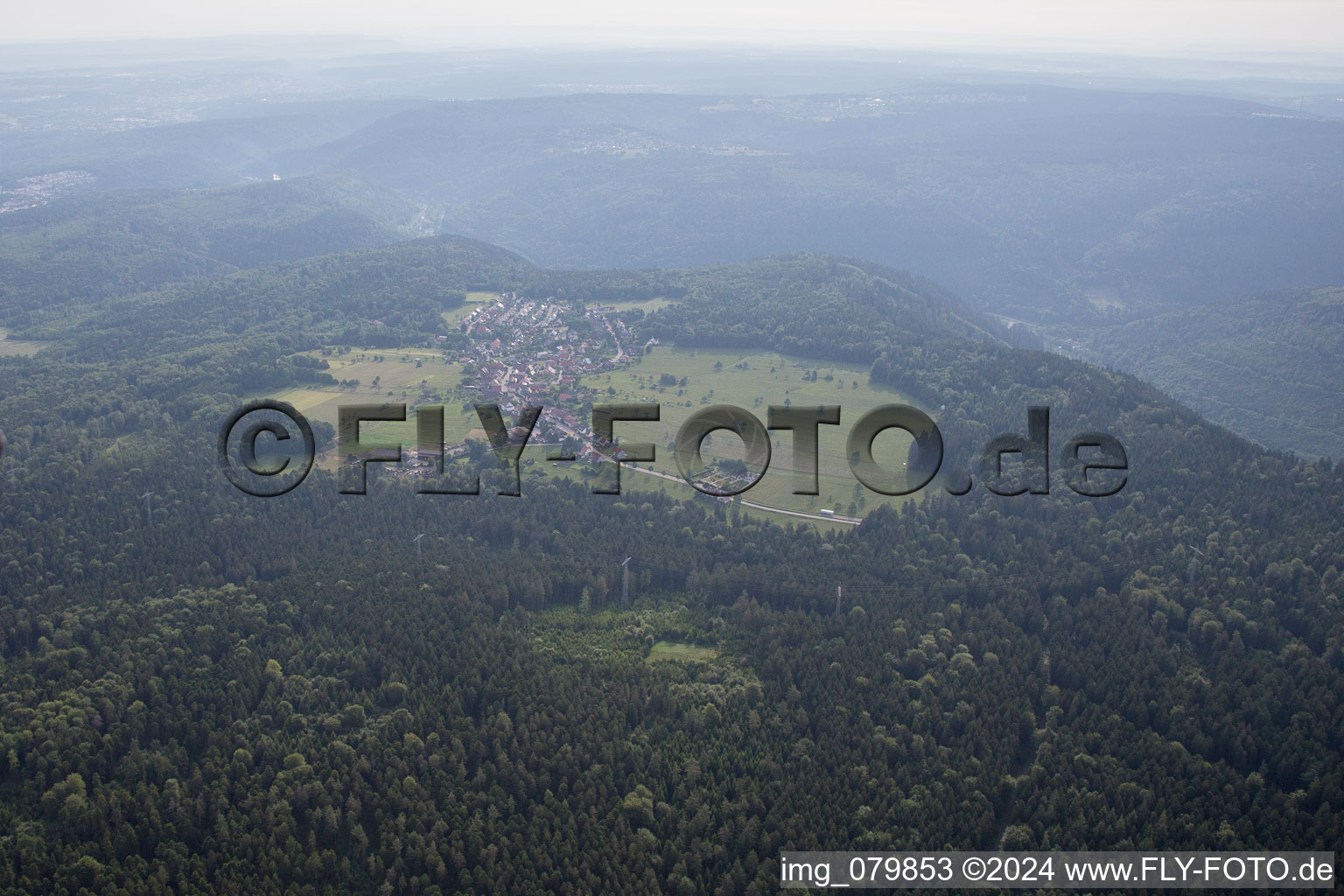 Vue aérienne de Dennach dans le département Bade-Wurtemberg, Allemagne