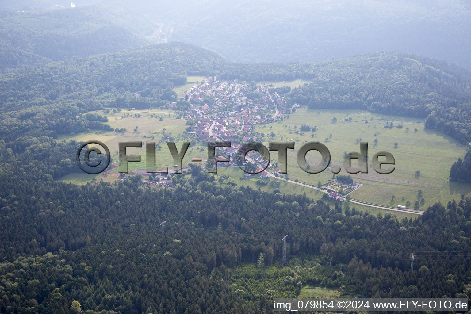 Vue aérienne de Dennach dans le département Bade-Wurtemberg, Allemagne