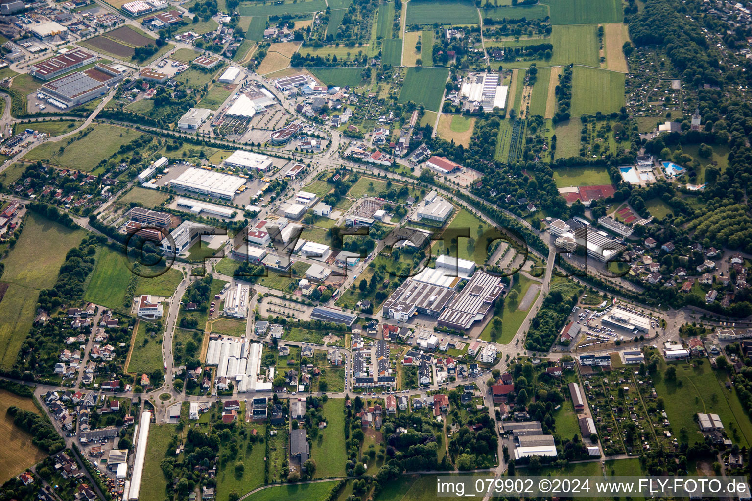 Pforzheim dans le département Bade-Wurtemberg, Allemagne hors des airs