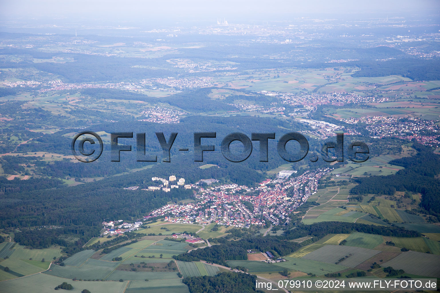 Vue aérienne de Ispringen dans le département Bade-Wurtemberg, Allemagne