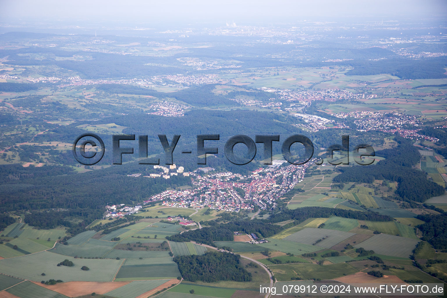 Vue aérienne de Ispringen dans le département Bade-Wurtemberg, Allemagne