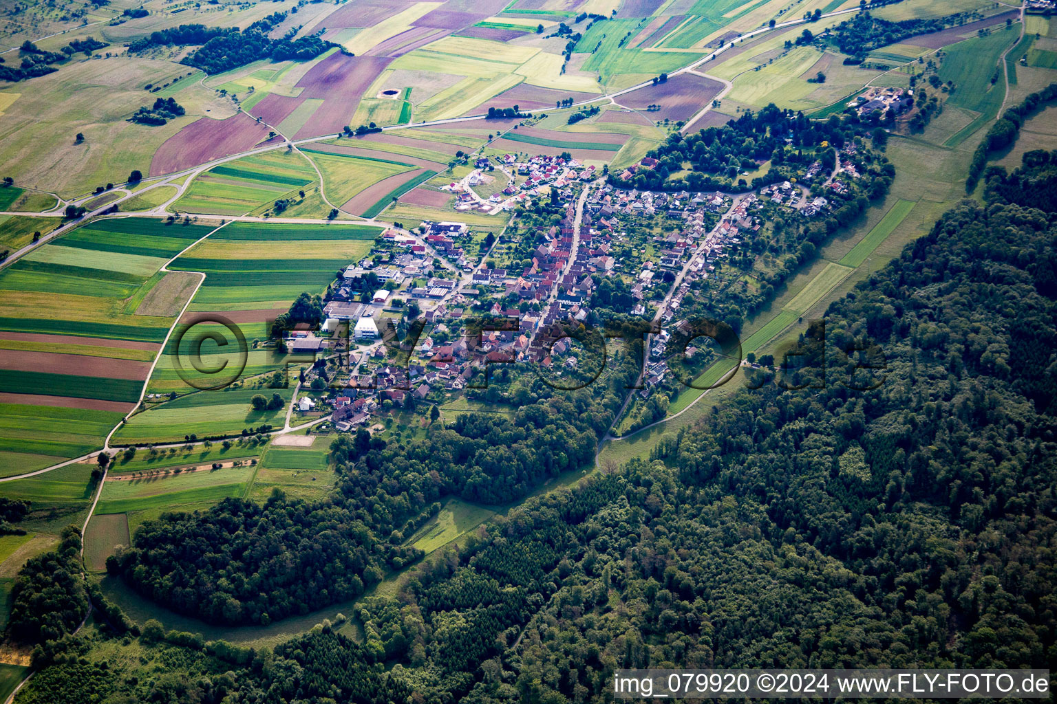 Vue aérienne de Schmie dans le département Bade-Wurtemberg, Allemagne