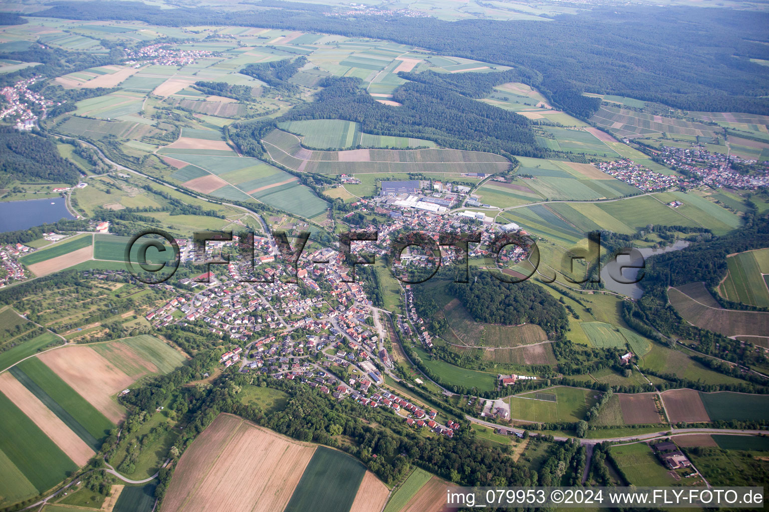 Vue aérienne de Zaberfeld dans le département Bade-Wurtemberg, Allemagne