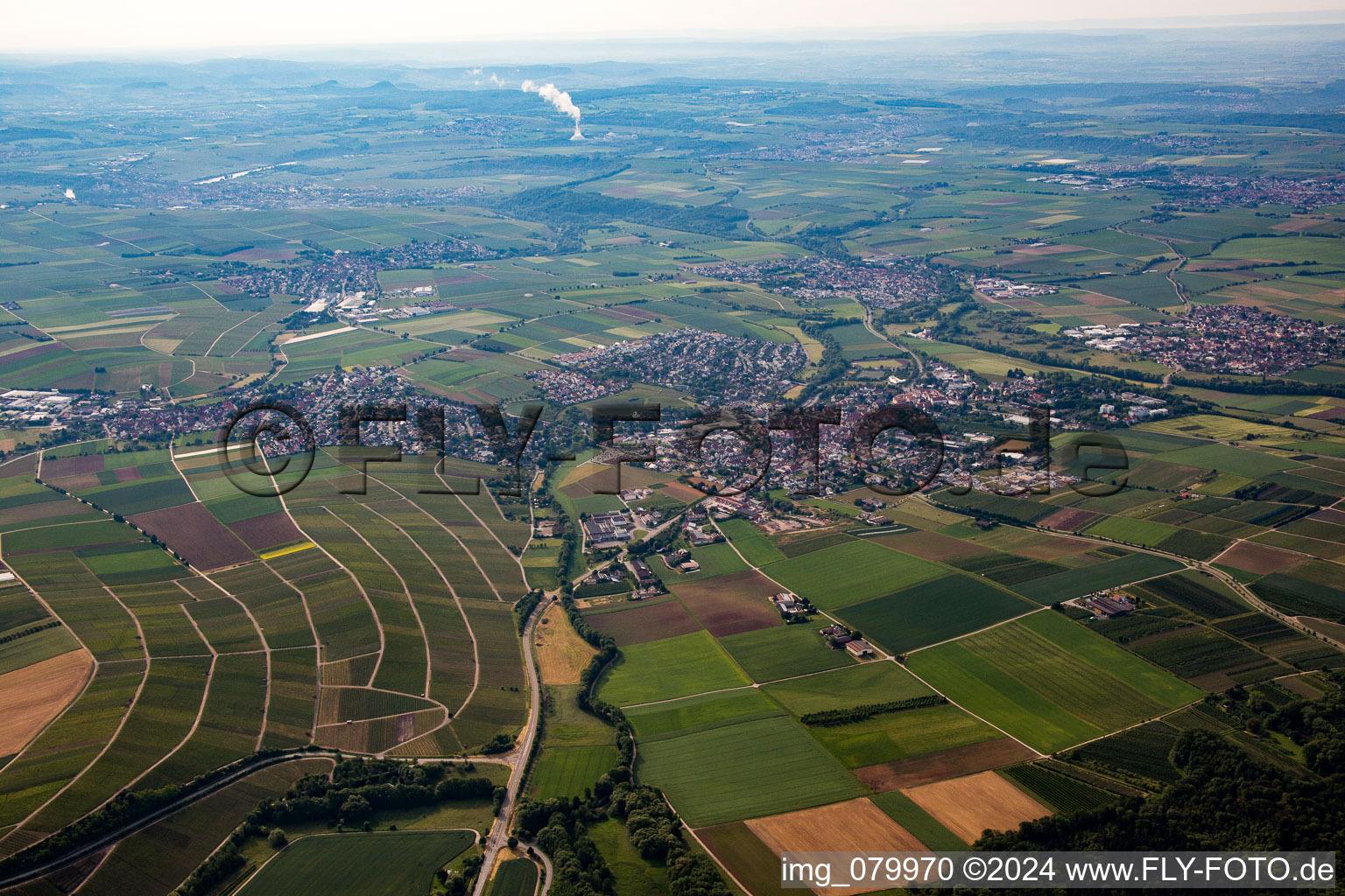 Vue aérienne de Brackenheim dans le département Bade-Wurtemberg, Allemagne