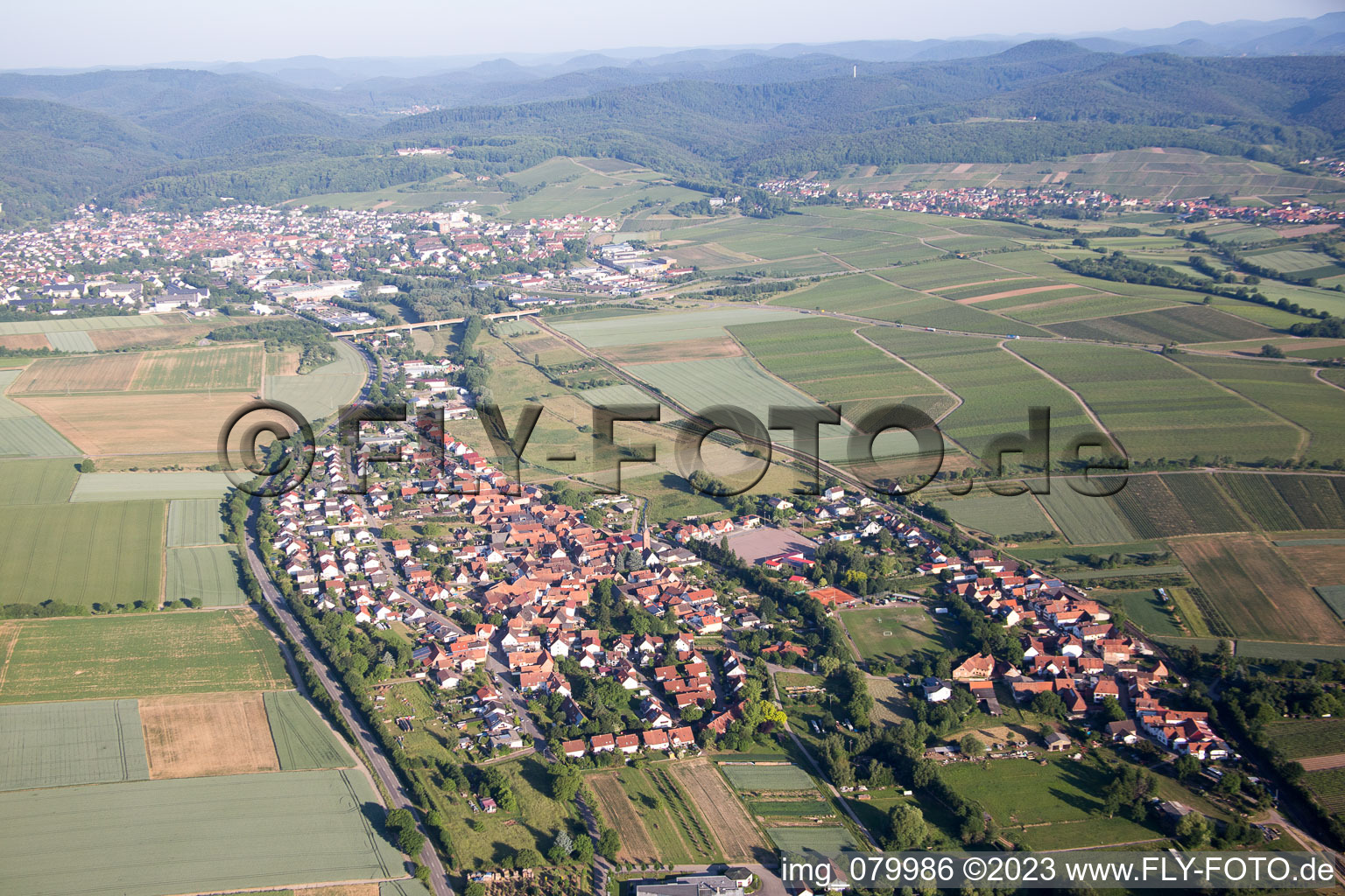 Photographie aérienne de Quartier Drusweiler in Kapellen-Drusweiler dans le département Rhénanie-Palatinat, Allemagne