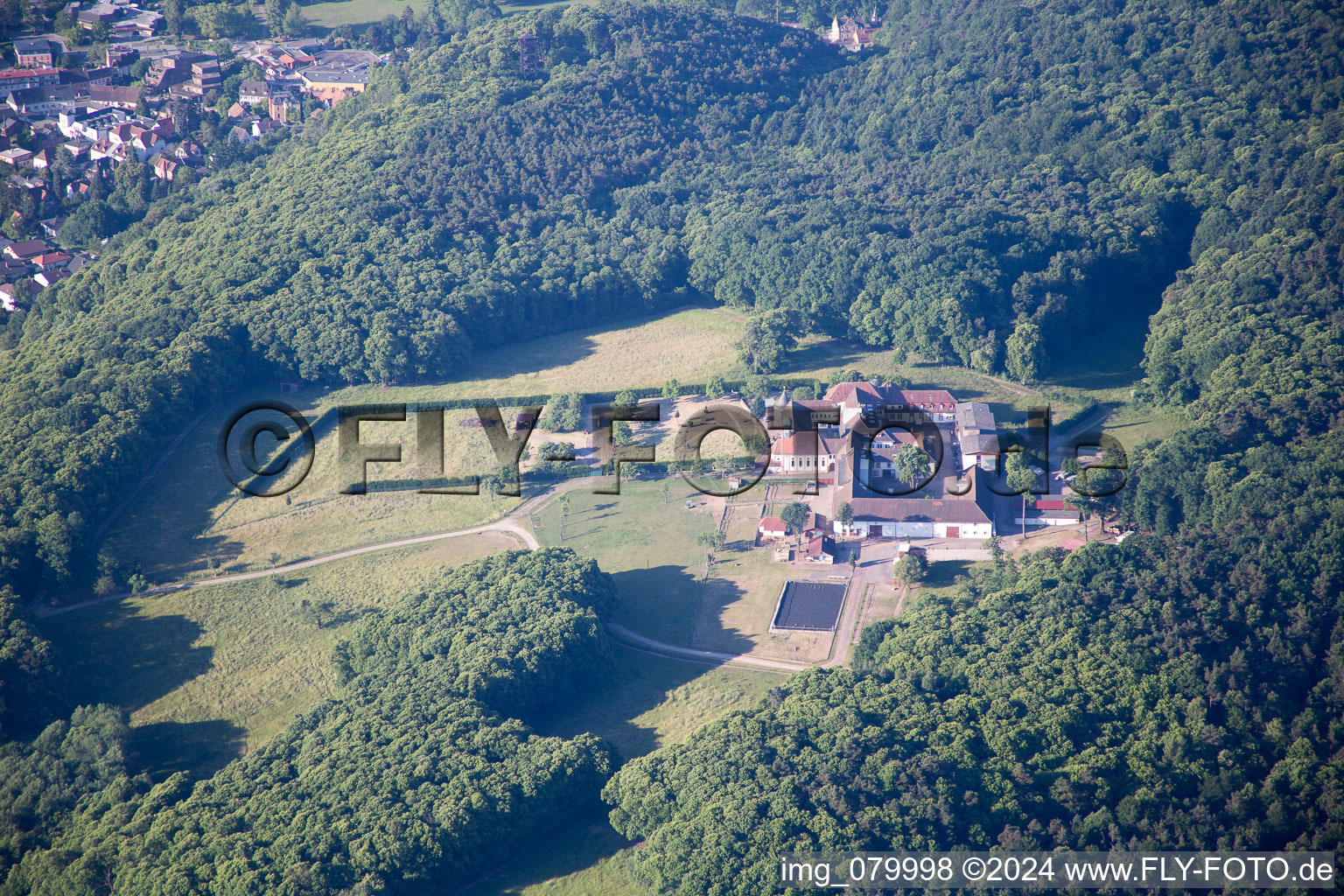 Vue aérienne de Verrouillage à Bad Bergzabern dans le département Rhénanie-Palatinat, Allemagne