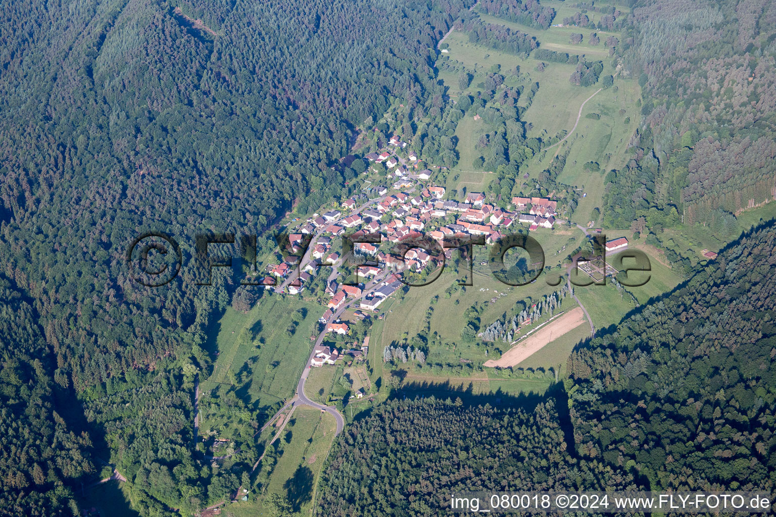 Vue oblique de Böllenborn dans le département Rhénanie-Palatinat, Allemagne