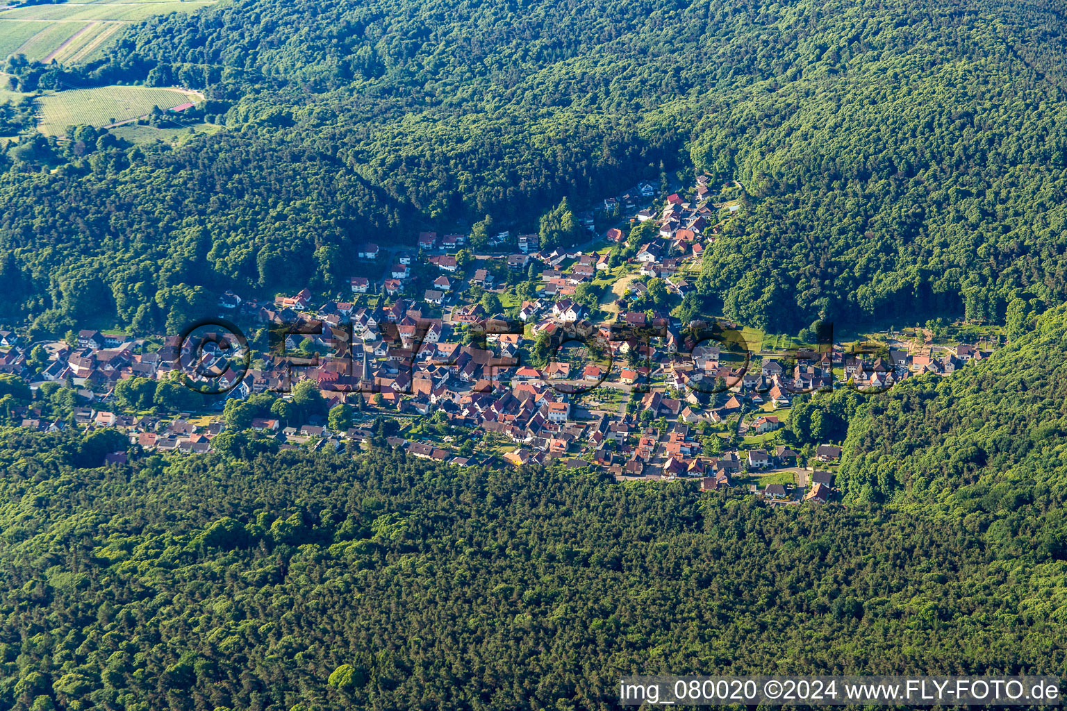 Image drone de Dörrenbach dans le département Rhénanie-Palatinat, Allemagne