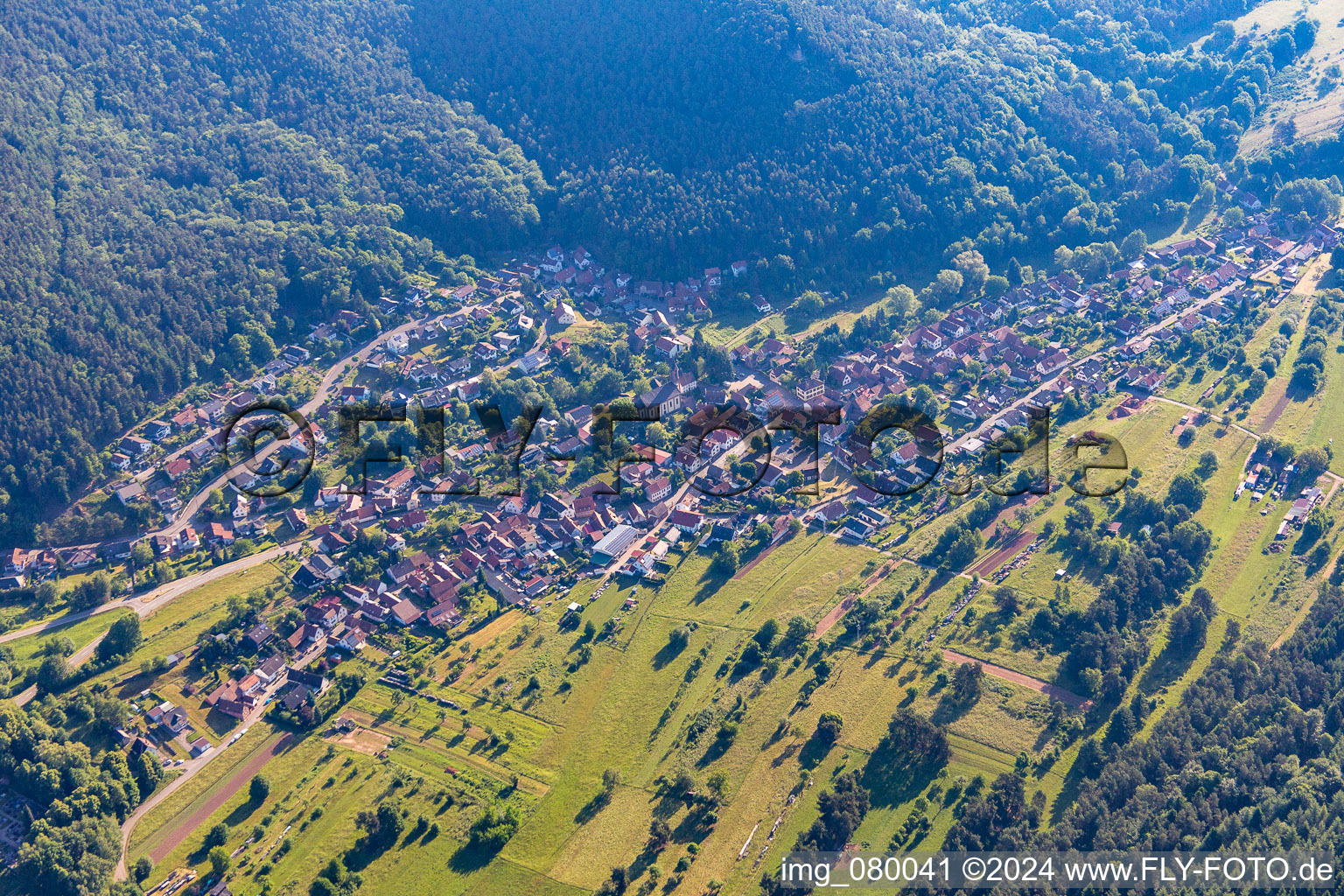 Birkenhördt dans le département Rhénanie-Palatinat, Allemagne vue d'en haut