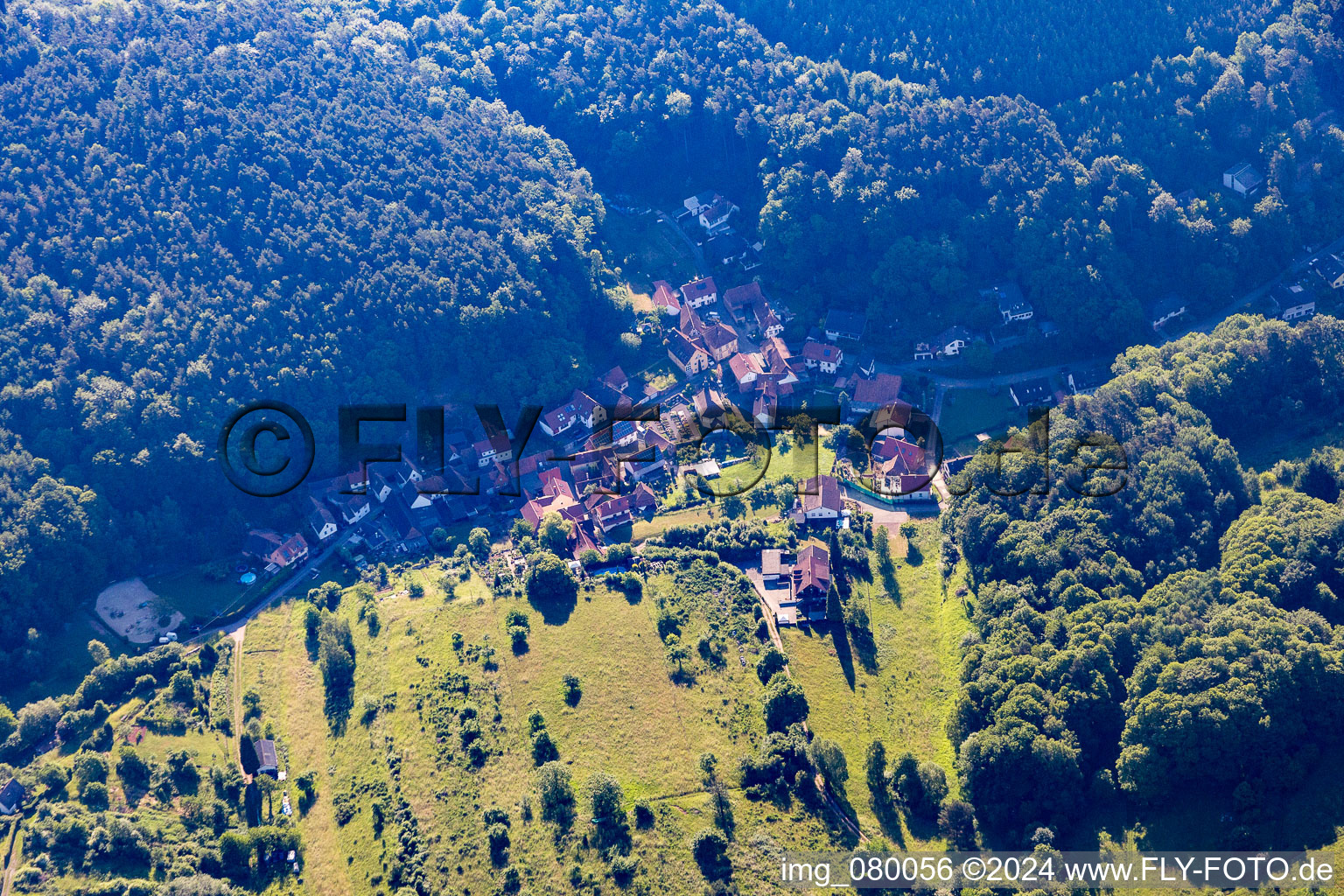 Vue aérienne de De l'ouest à le quartier Blankenborn in Bad Bergzabern dans le département Rhénanie-Palatinat, Allemagne