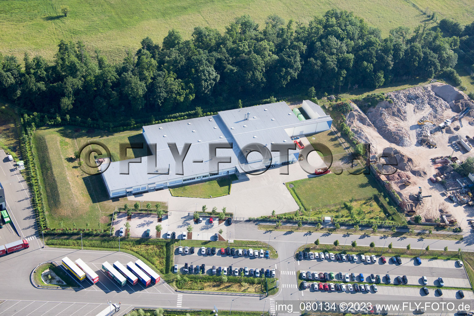Zone industrielle Horst, Alfa Aesar GmbH à le quartier Minderslachen in Kandel dans le département Rhénanie-Palatinat, Allemagne d'un drone