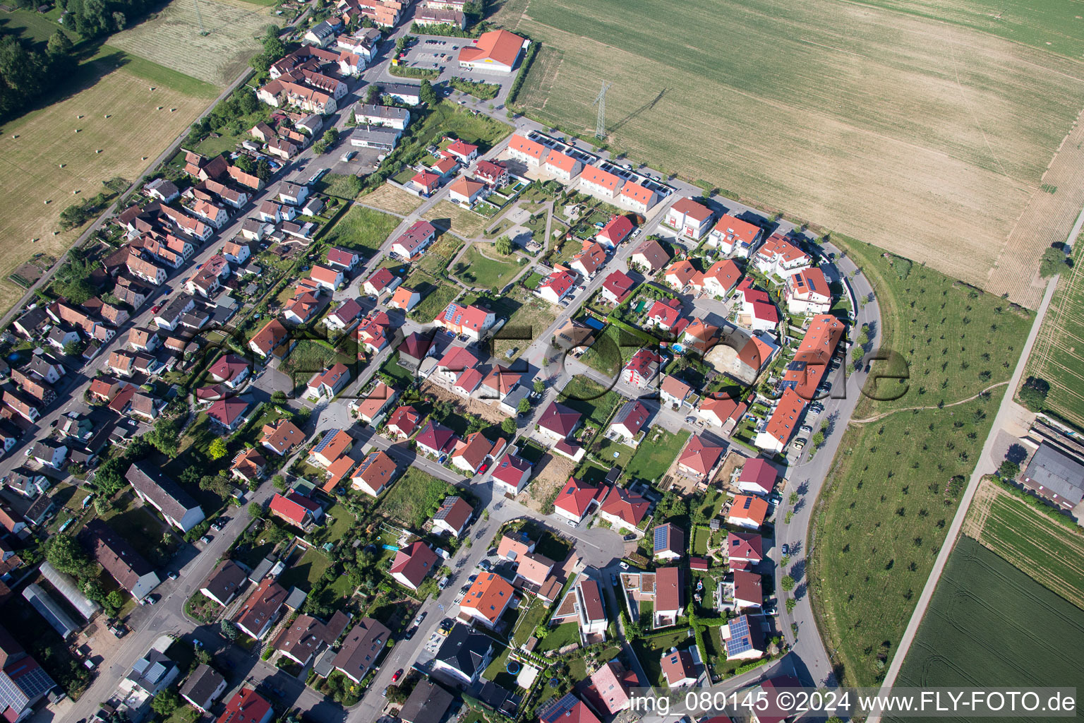 Kandel dans le département Rhénanie-Palatinat, Allemagne vue d'en haut