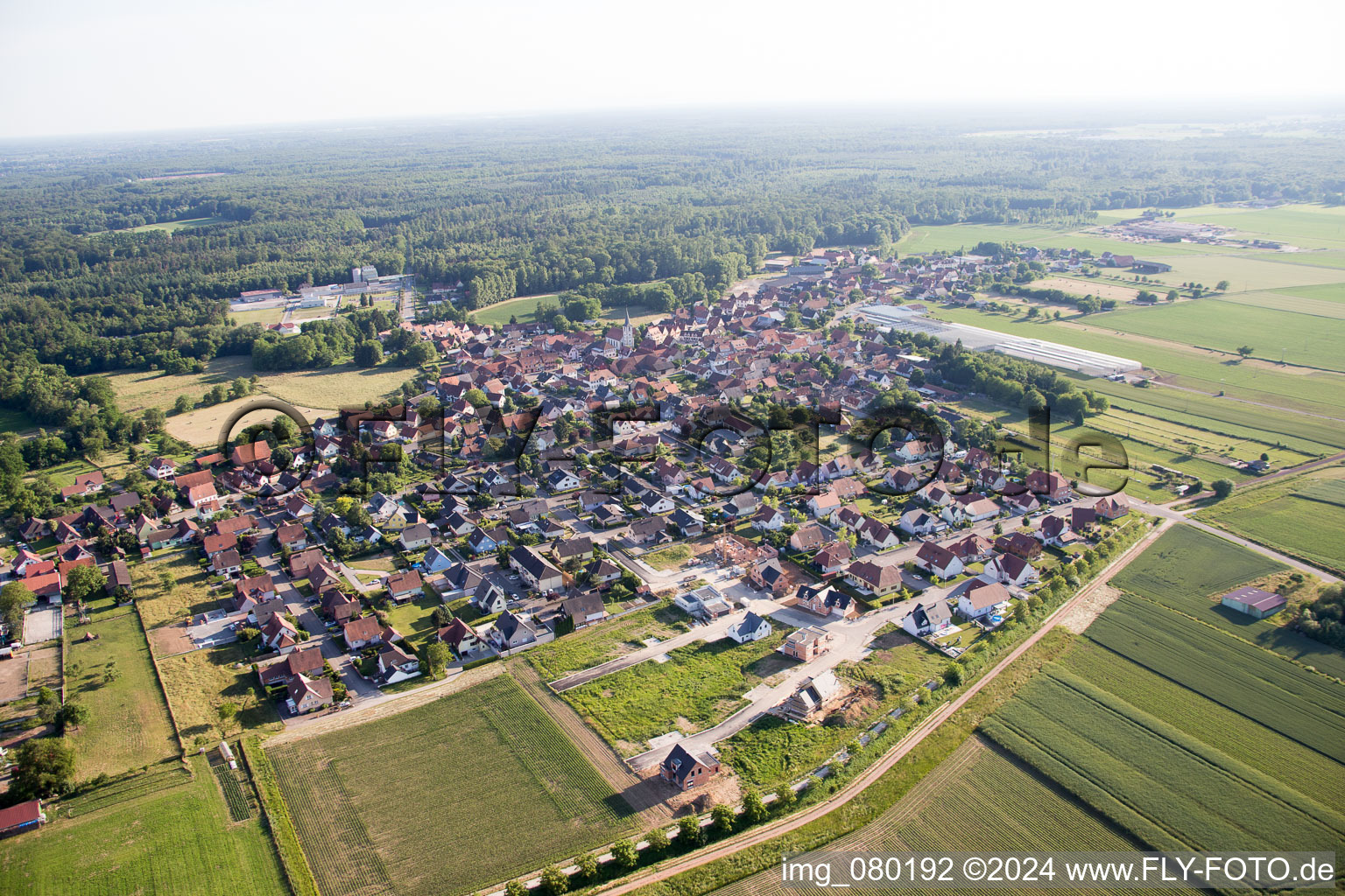 Niederrœdern dans le département Bas Rhin, France d'un drone