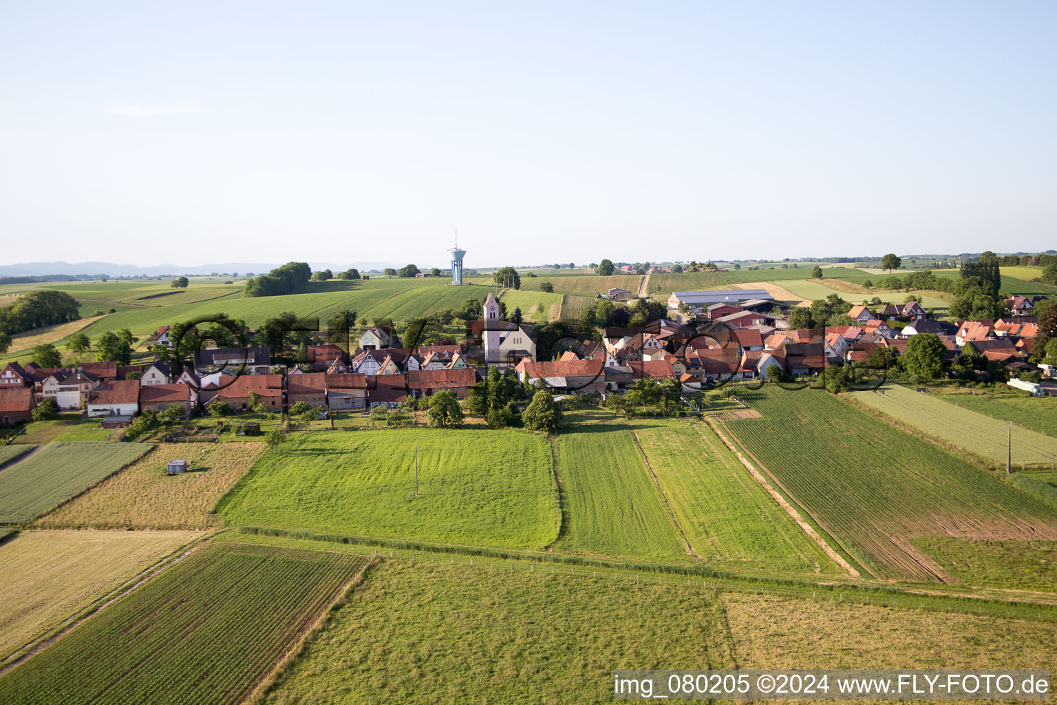 Oberrœdern dans le département Bas Rhin, France hors des airs