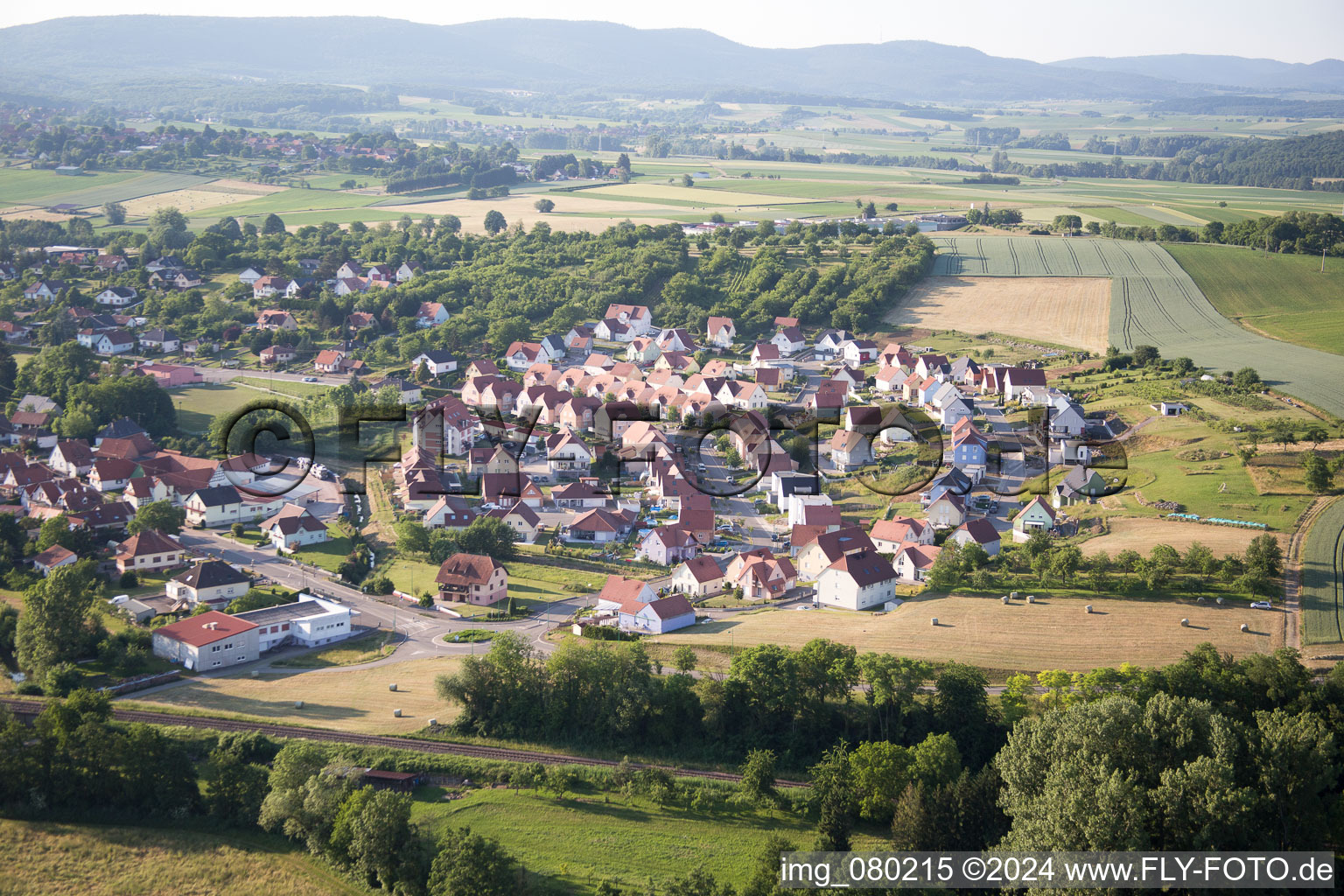 Soultz-sous-Forêts dans le département Bas Rhin, France depuis l'avion