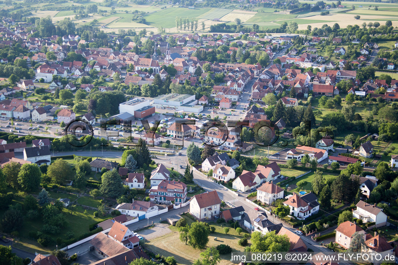 Image drone de Soultz-sous-Forêts dans le département Bas Rhin, France