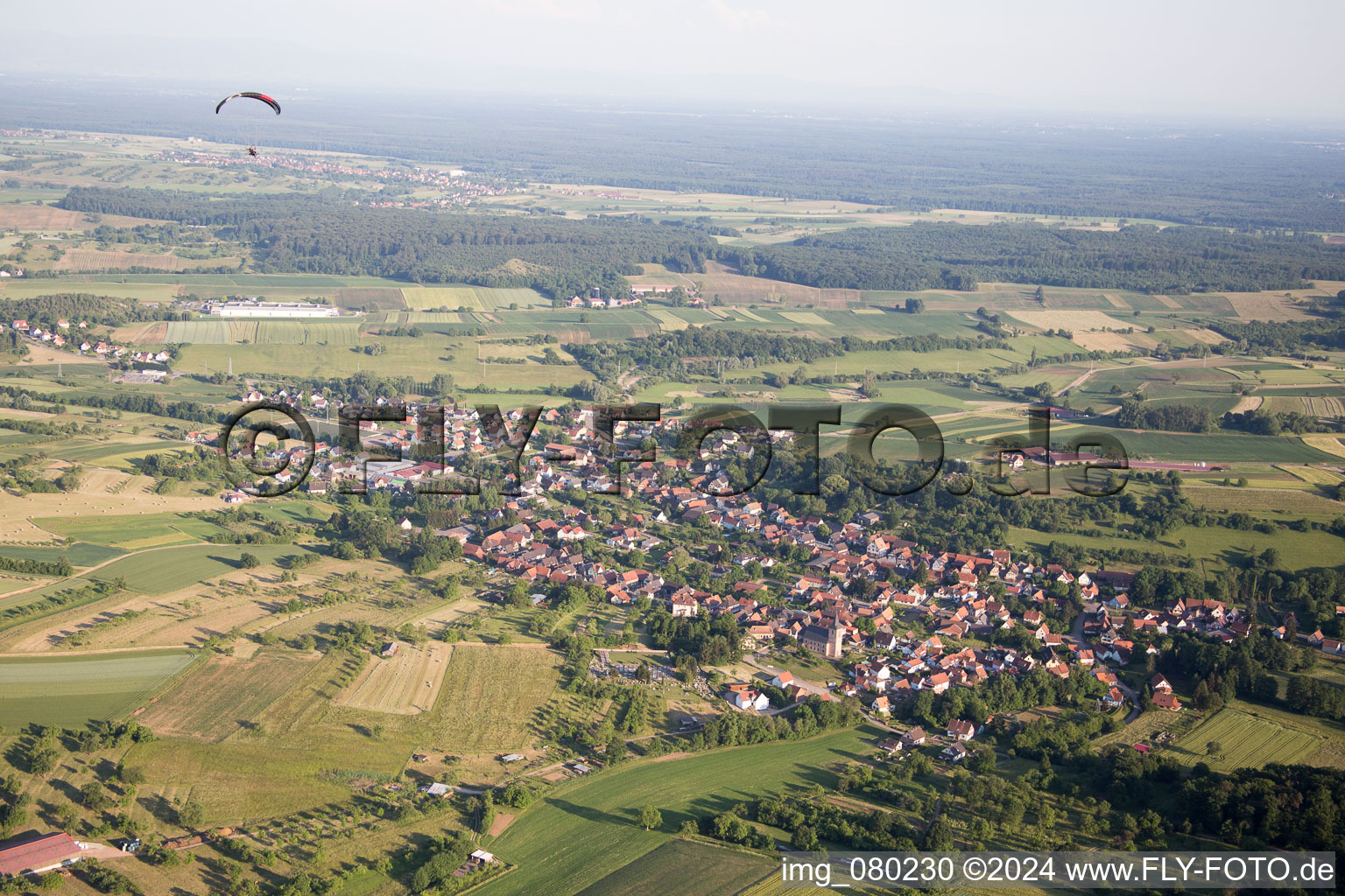 Photographie aérienne de Mitschdorf dans le département Bas Rhin, France