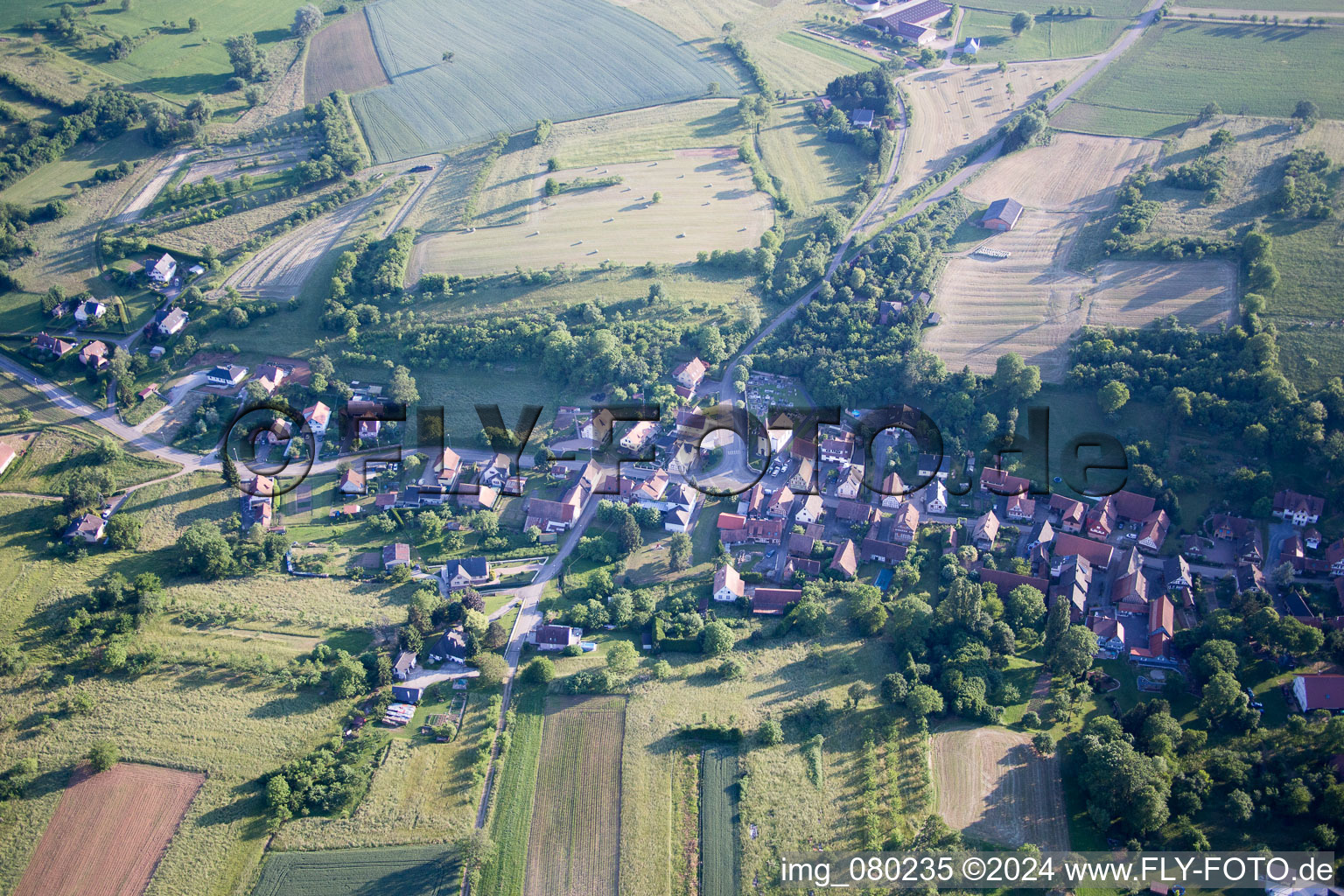 Mitschdorf dans le département Bas Rhin, France vue d'en haut