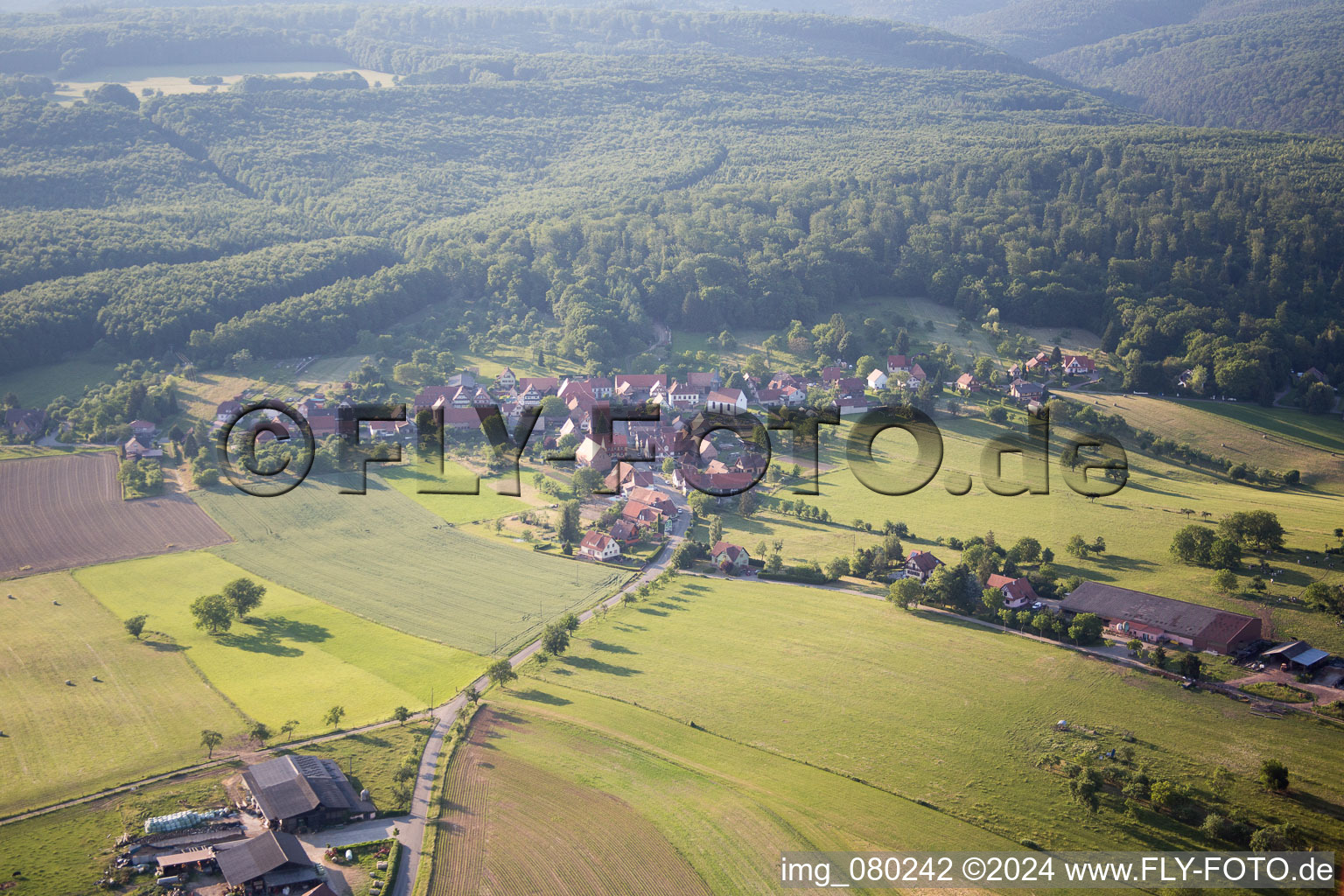 Photographie aérienne de Mattstall dans le département Bas Rhin, France